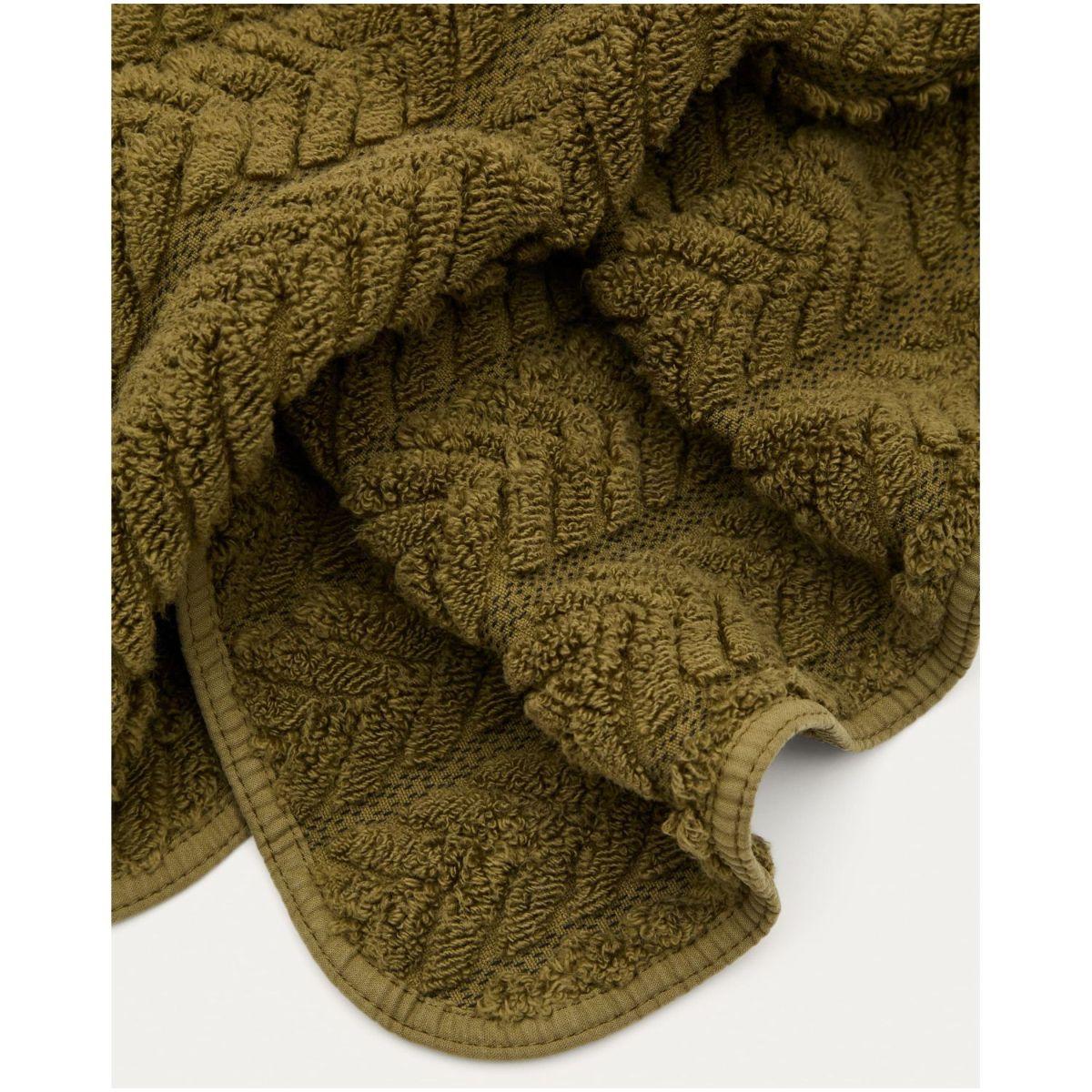 Badetuch Rune 100% Baumwolle Jacquard grün 70x140
