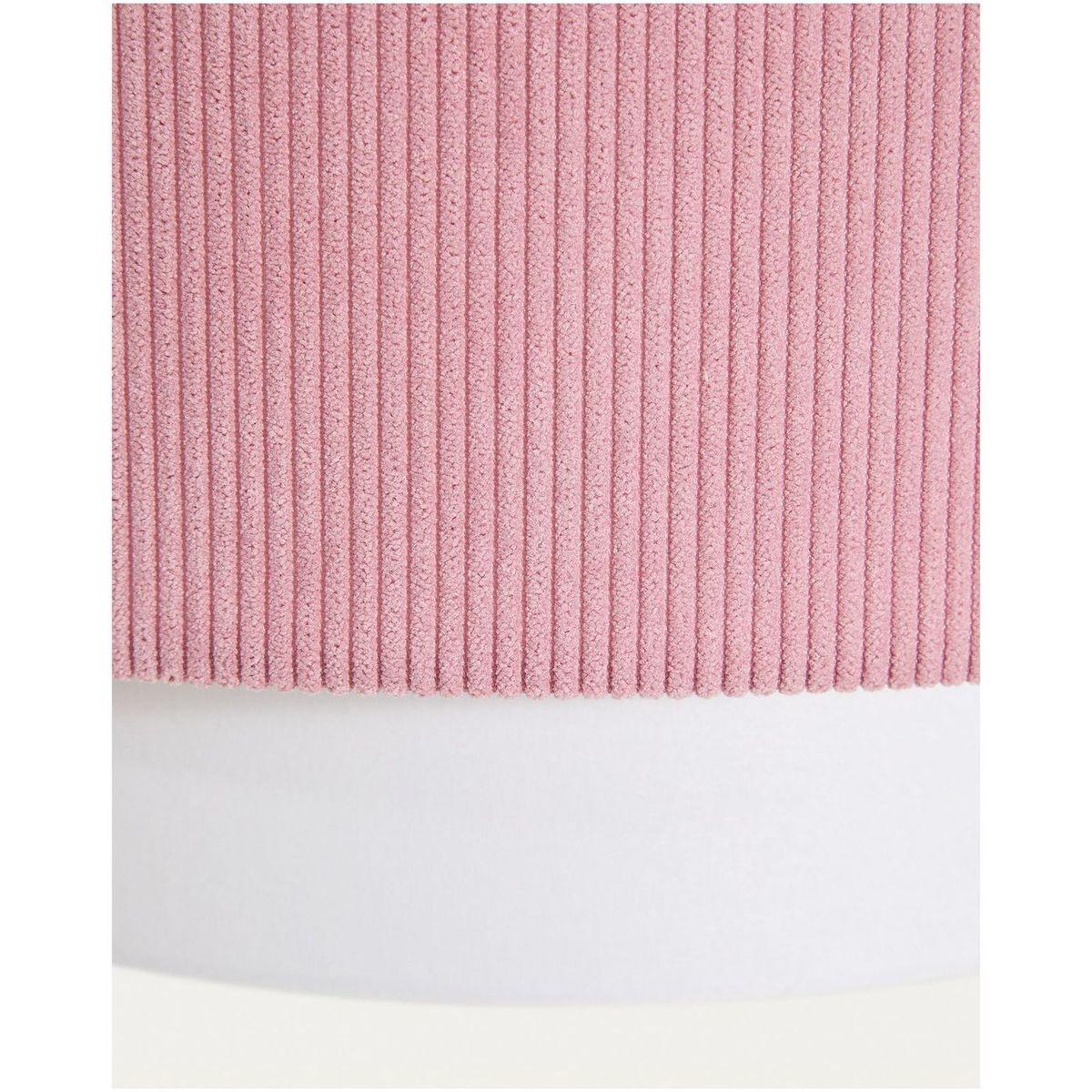 Deckenleuchte Bianella aus Baumwollerosafarbenem Cord 40x40