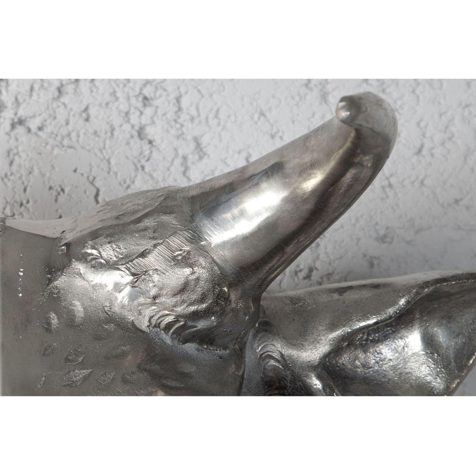 Wanddekoration Bull Schädel 65cm silber