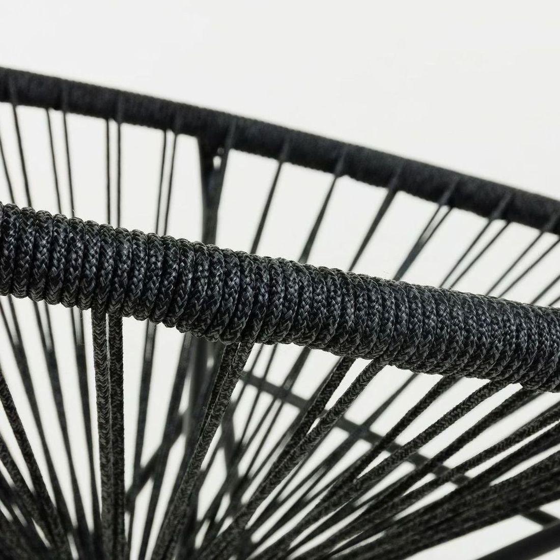 Gartensessel Acapulco Kordel Seil schwarz