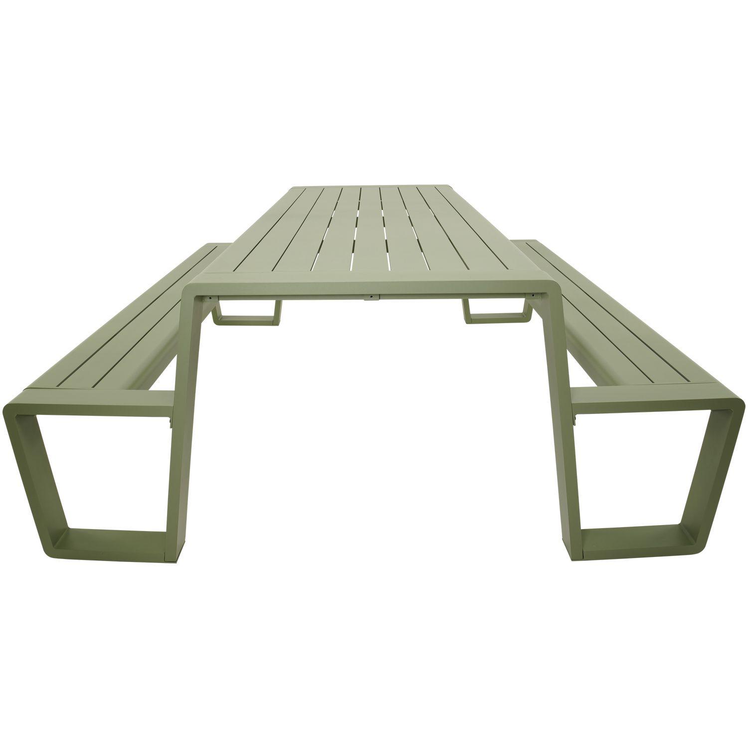 Garten Picknick Tischset Essgruppe Aluminium grün