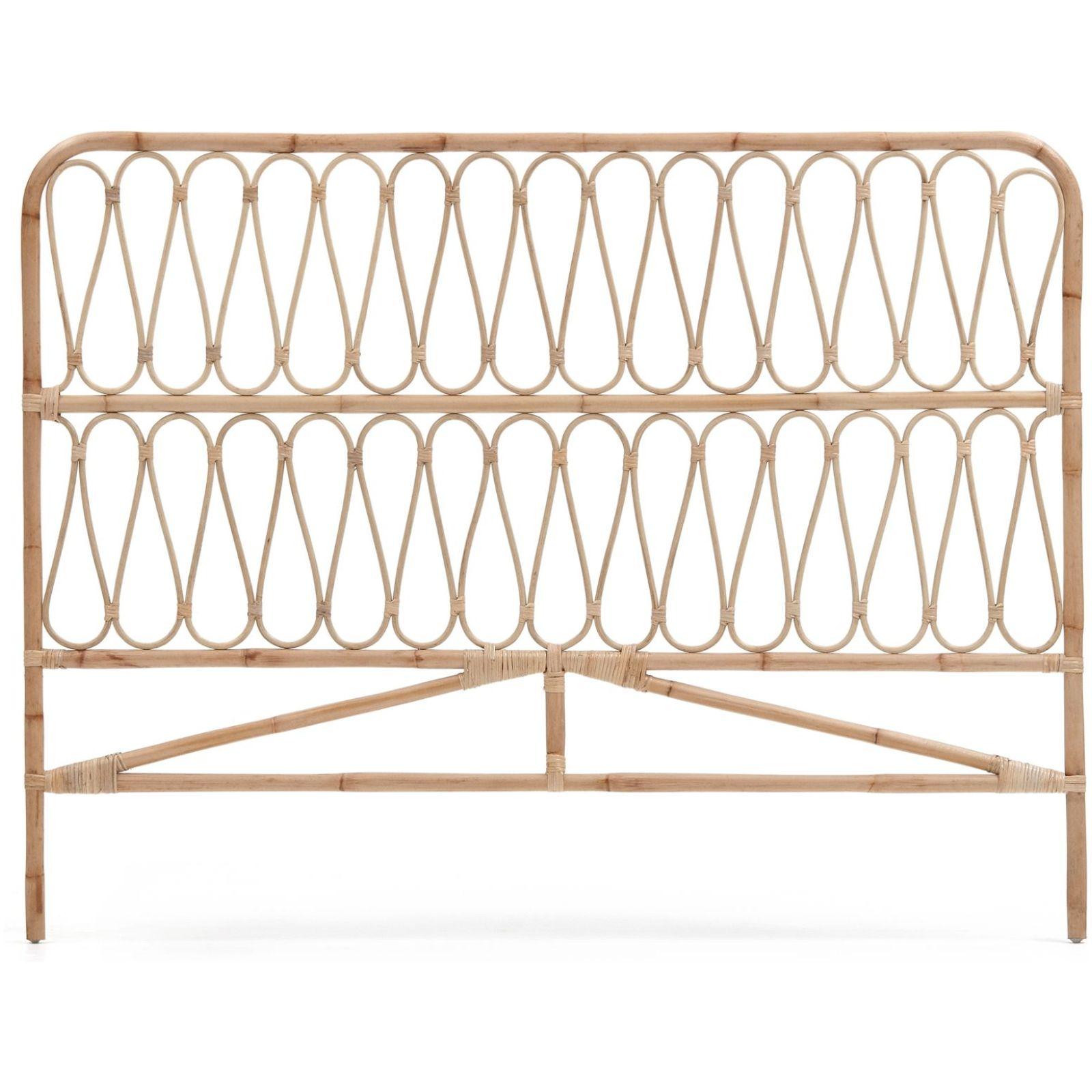 Bettkopfteil Caterina aus Rattan natur für Bett 150cm