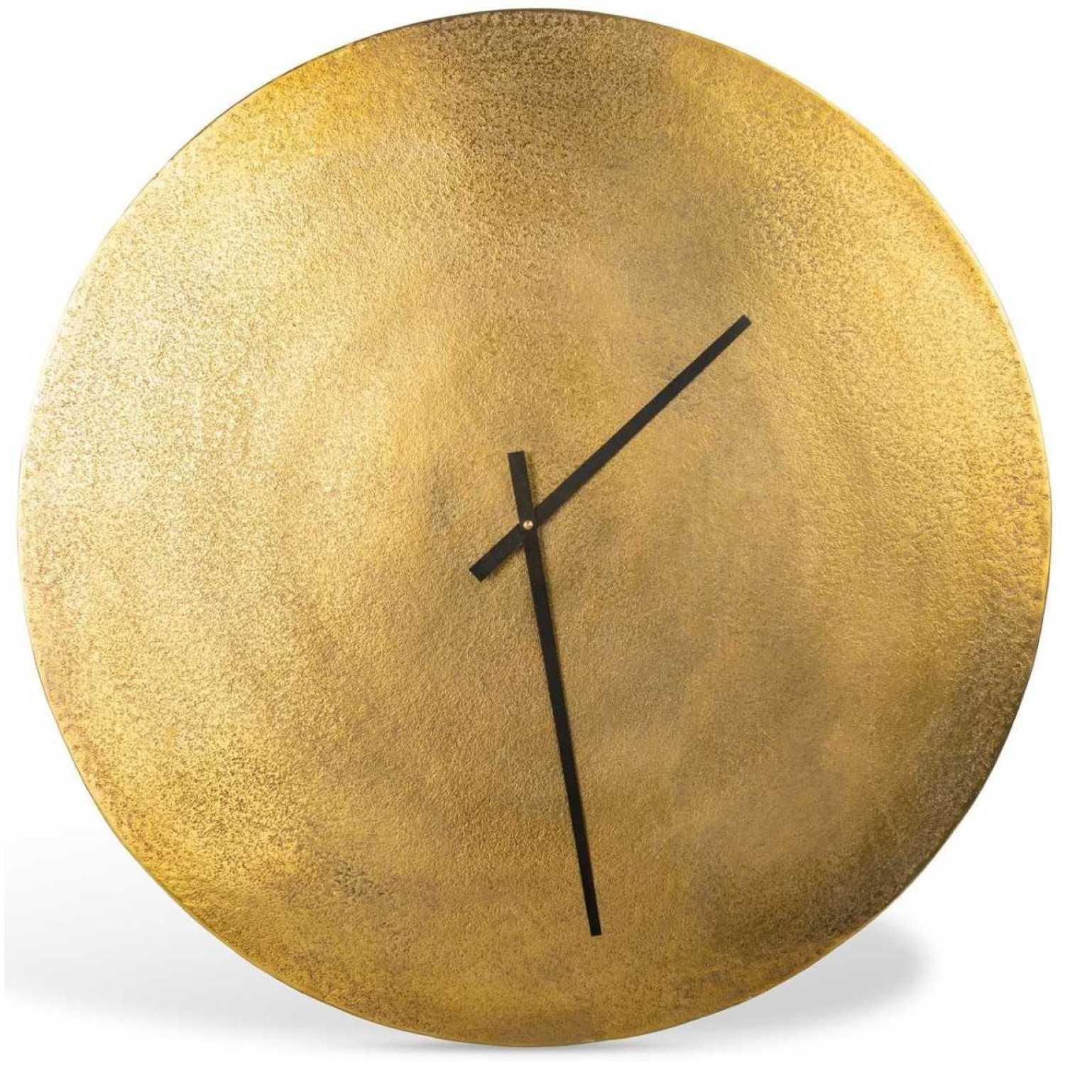 Wanduhr rund Metall gold antik 70x70