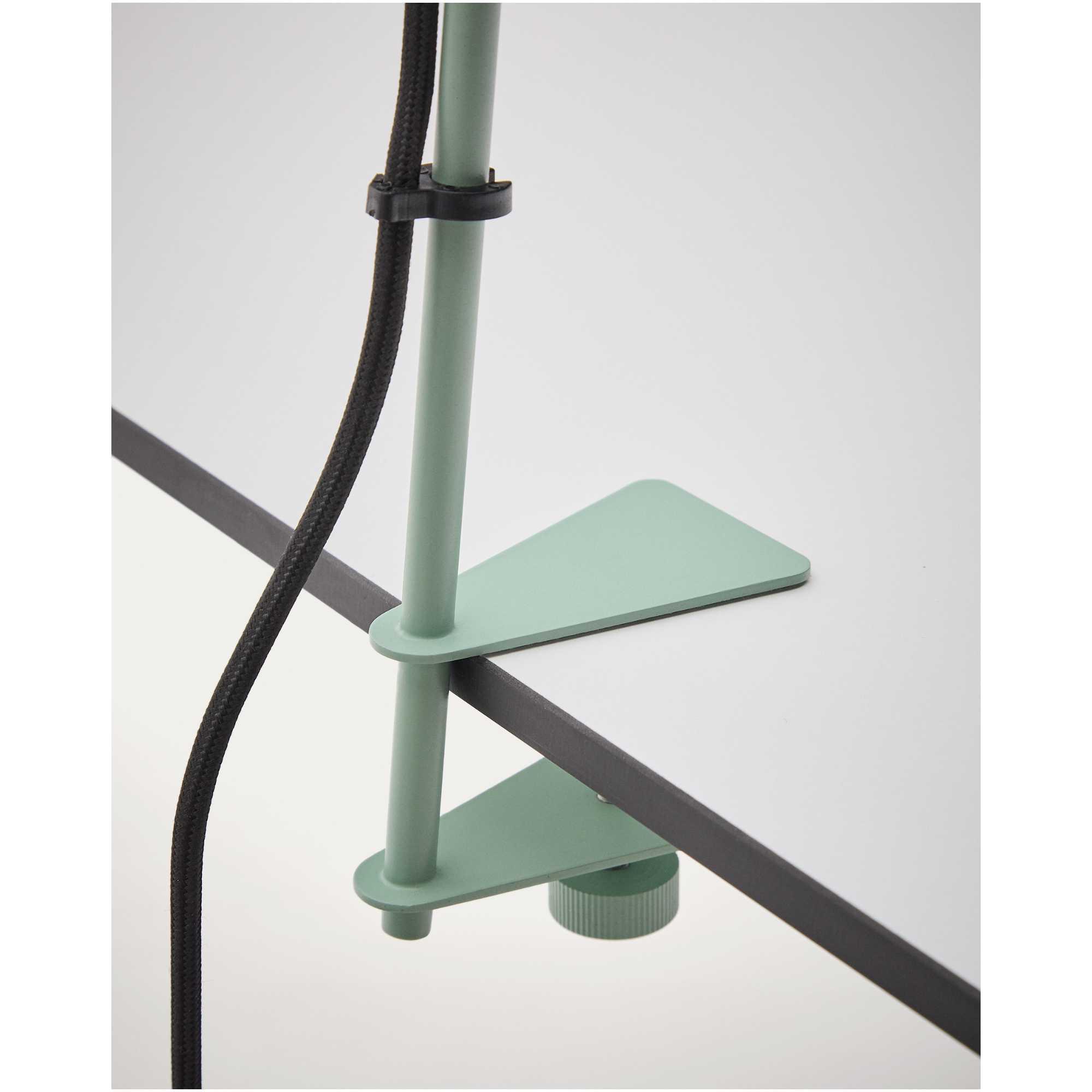 Schreibtischlampe mit Klemme Jula aus grünem Metall
