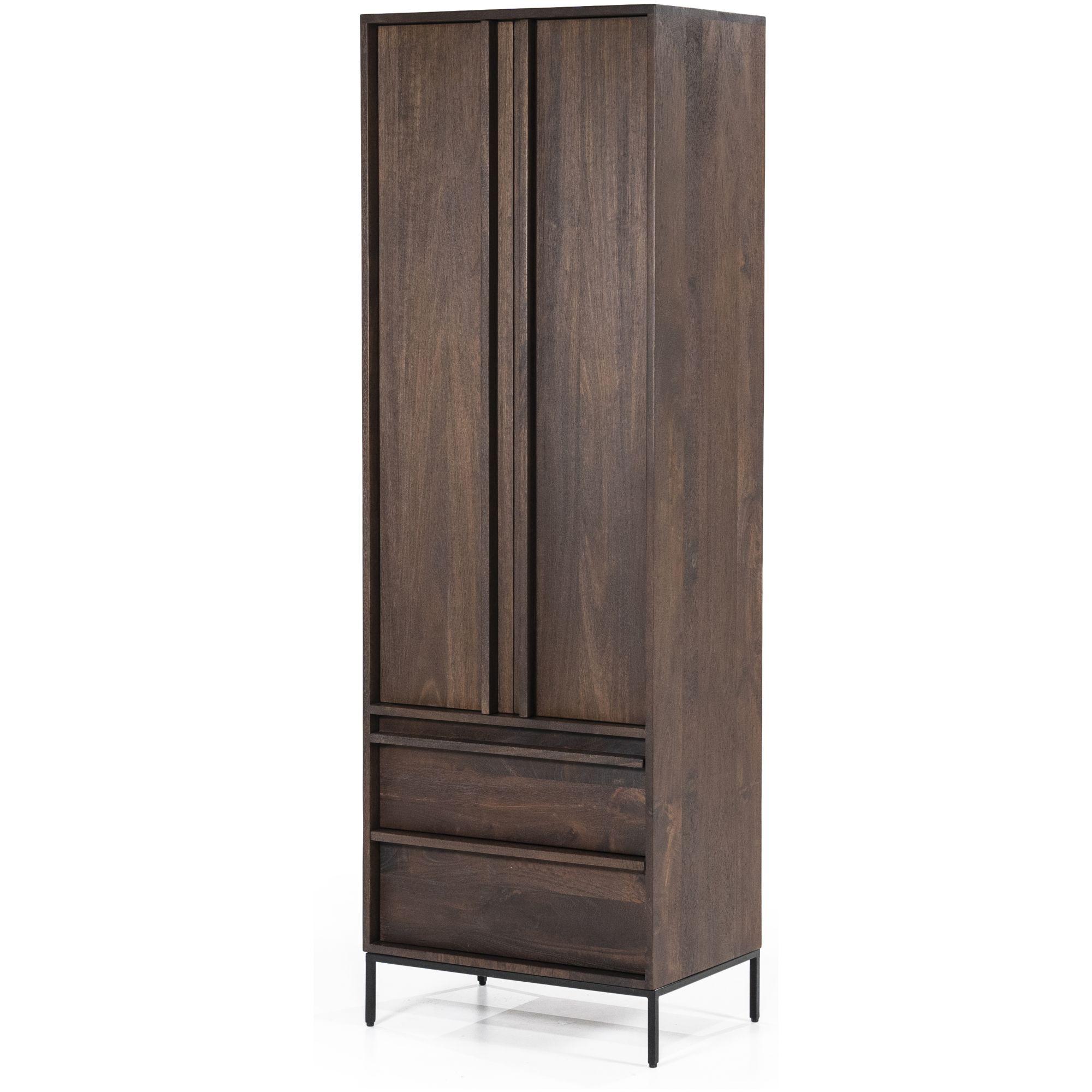 Holzschrank Giulia Mangoholz braun 60x180