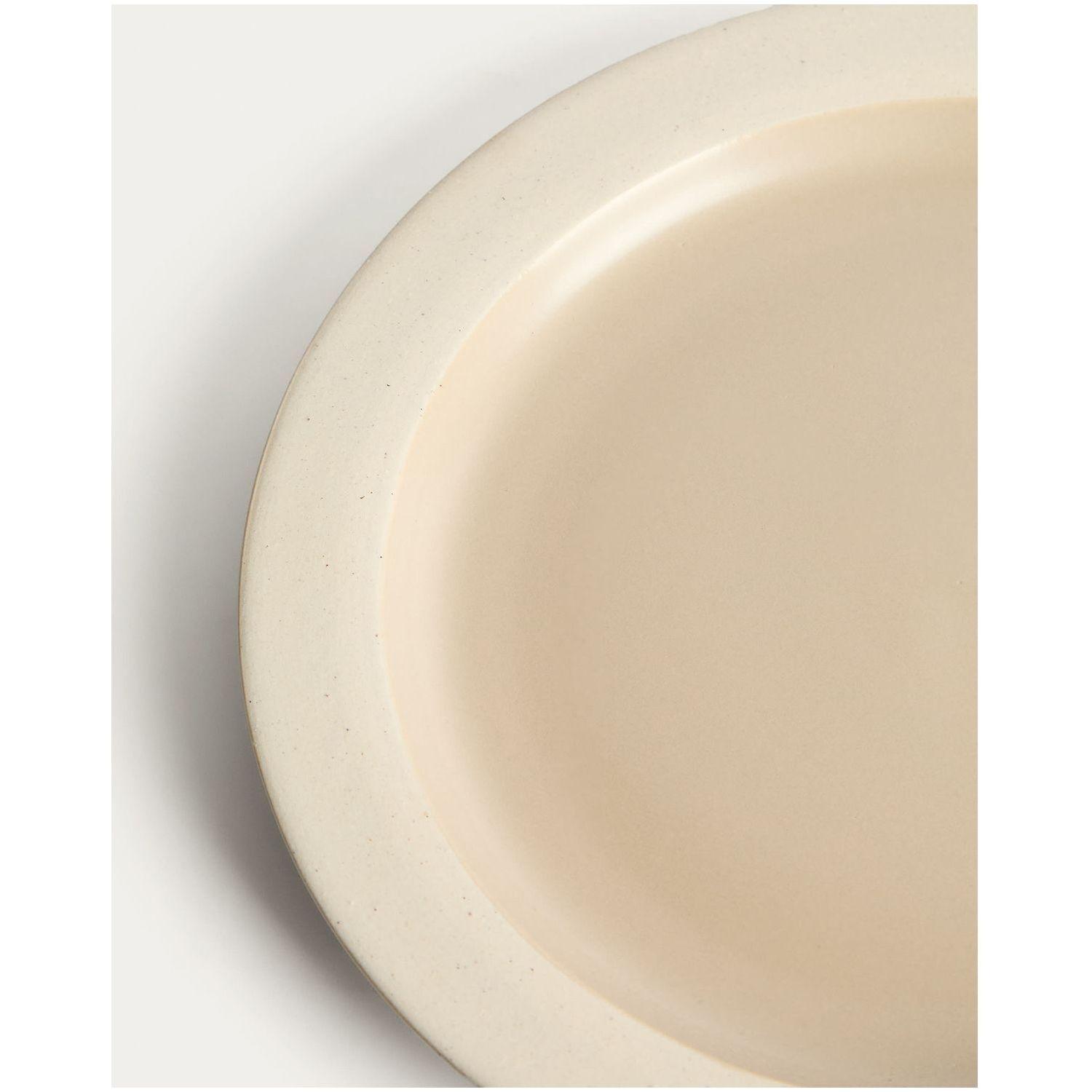 Dessertteller Doren aus Keramik in Beige