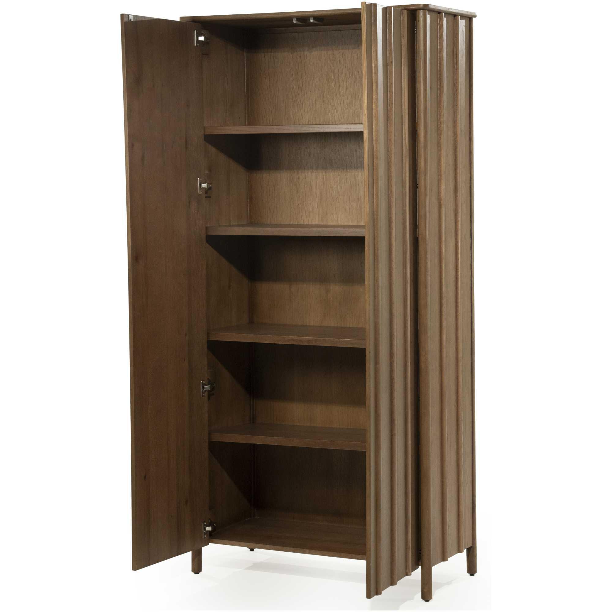 Holzschrank Paul Eichenholz braun 102x210