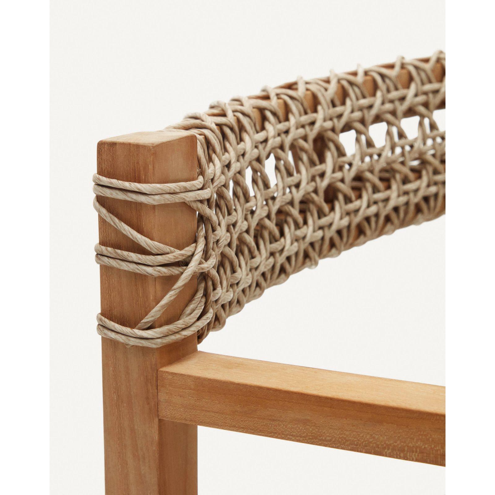 Gartenstuhl mit Armlehne Giverola massives Teakholz Rattan