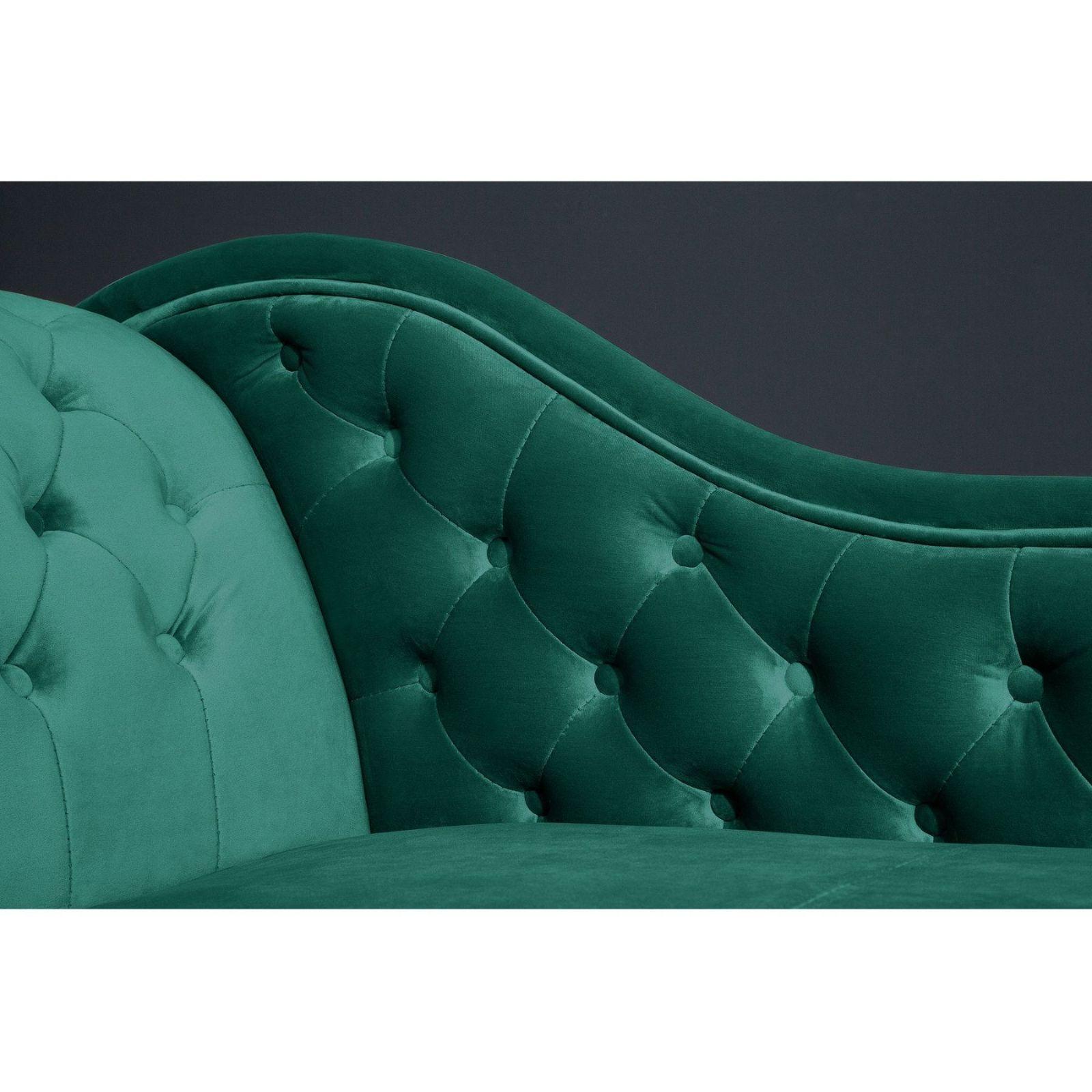 Chesterfield Recamiere smaragdgrün Samt