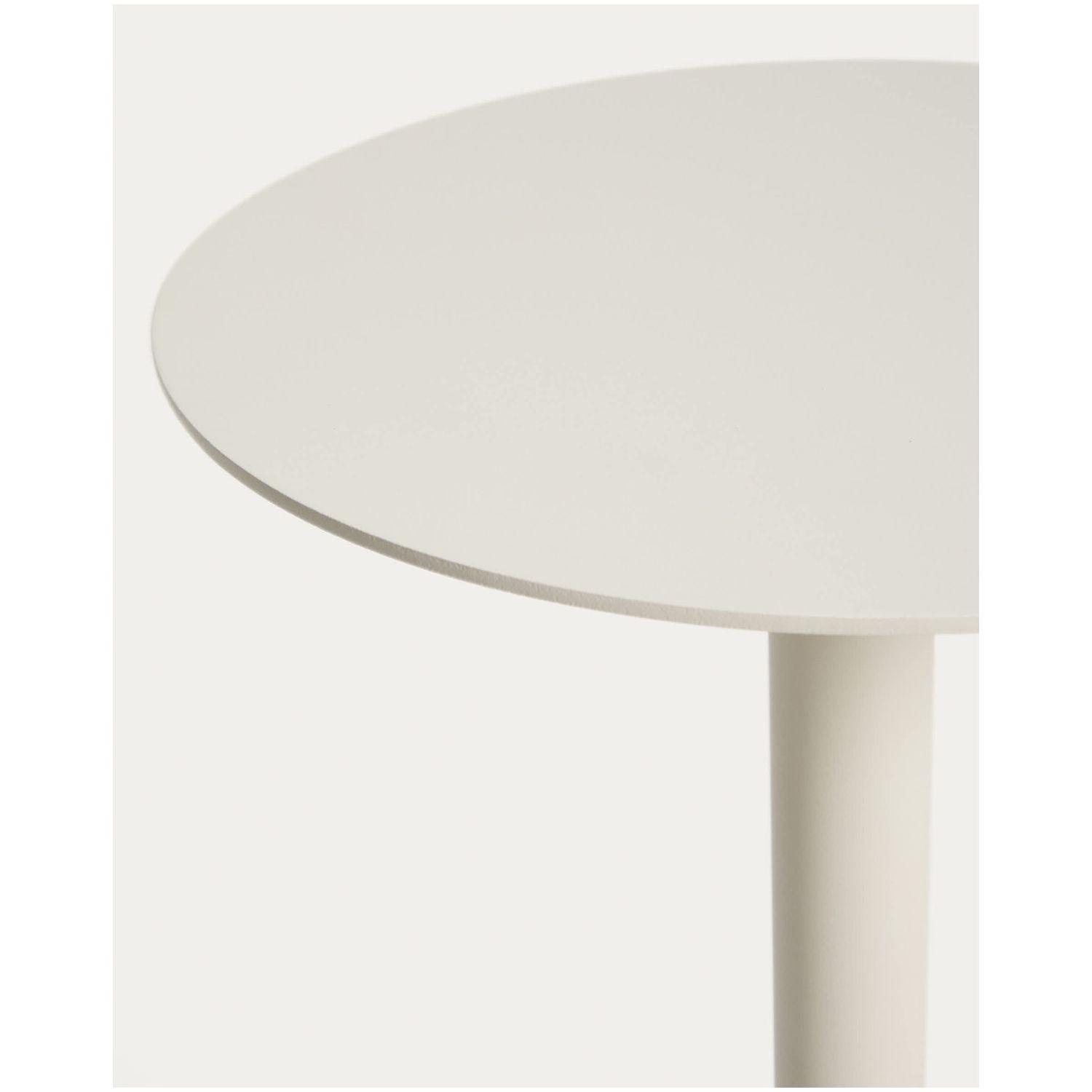 Garten Beistelltisch rund Asinara Aluminium beige 40x40