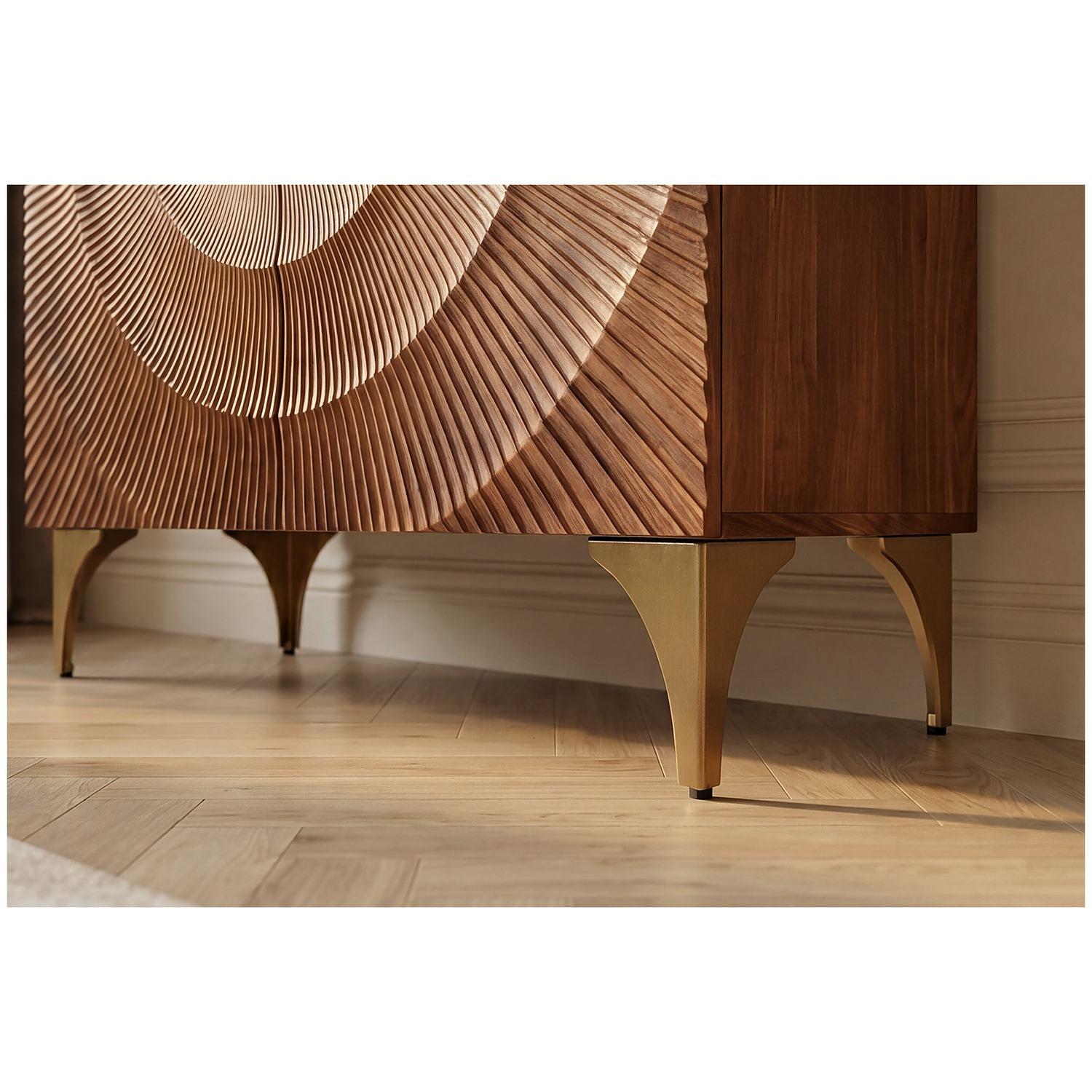 Hochkommode Himalaya Mangoholz braun 100x120