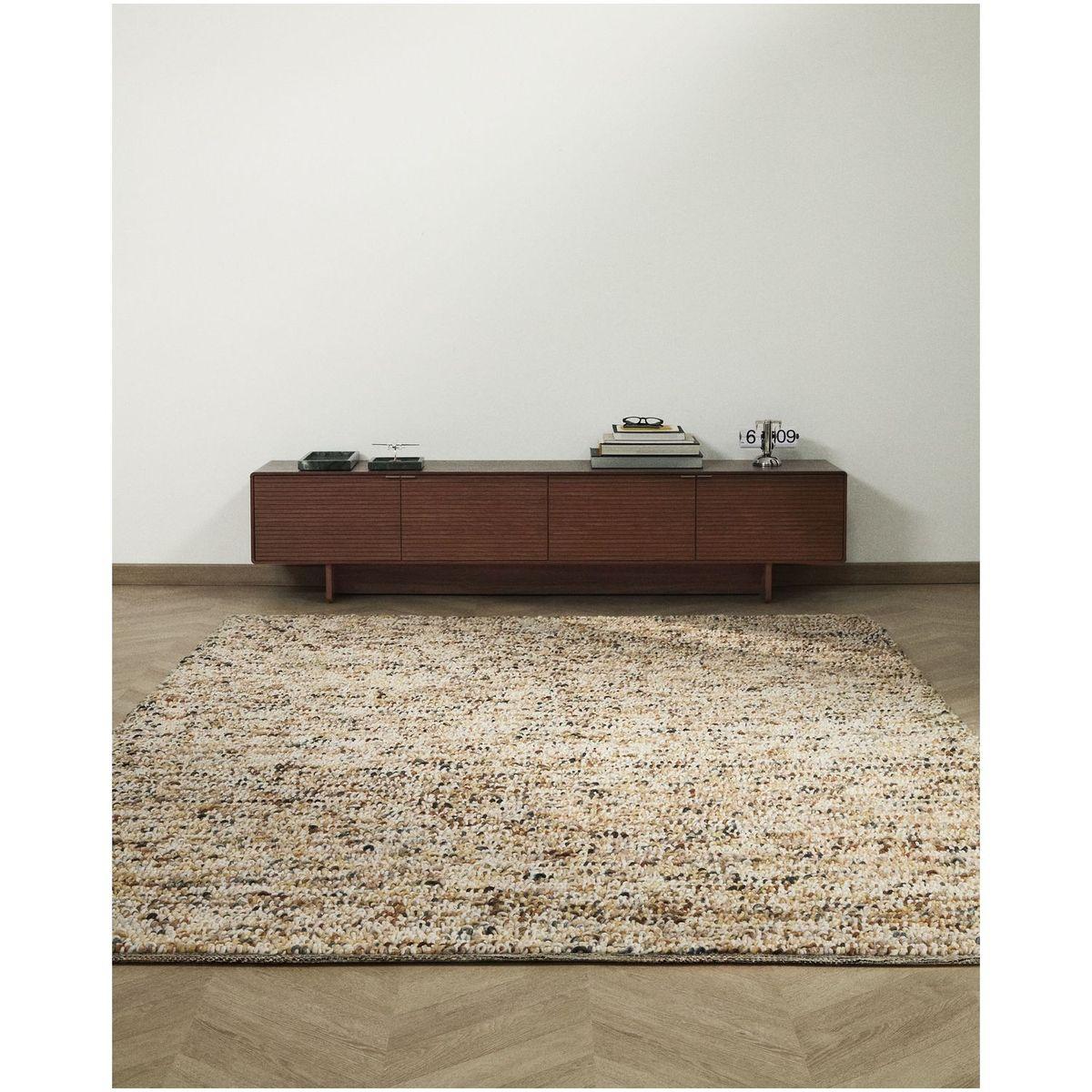 Bouclé-Wollteppich Elanis mehrfarbig 160x230