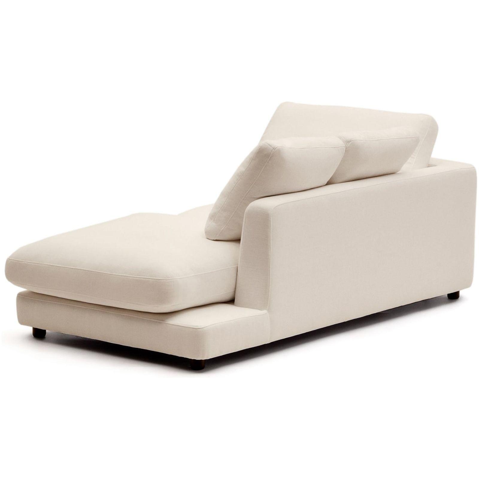 Chaiselongue Recamiere Gala rechts Stoff beige 193x105
