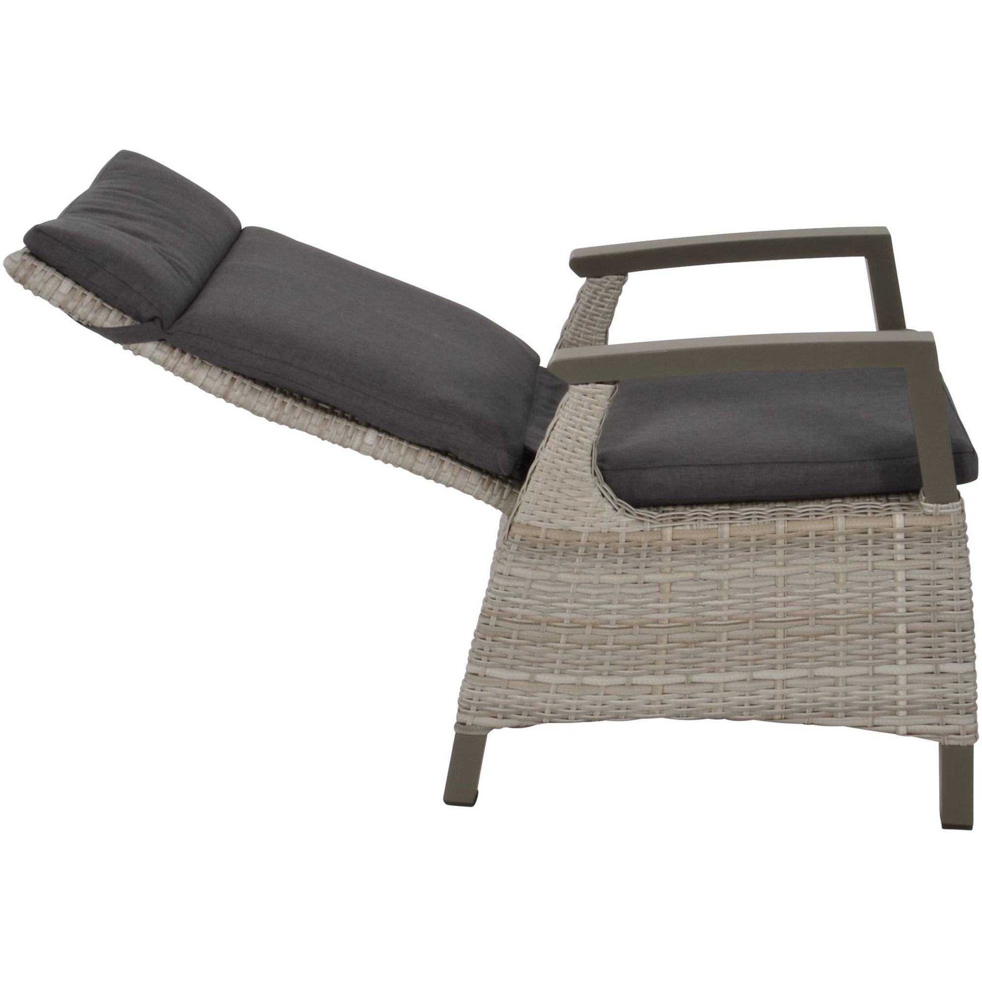 Poly Rattan Gartenstuhl Parma taupe (verstellbar)