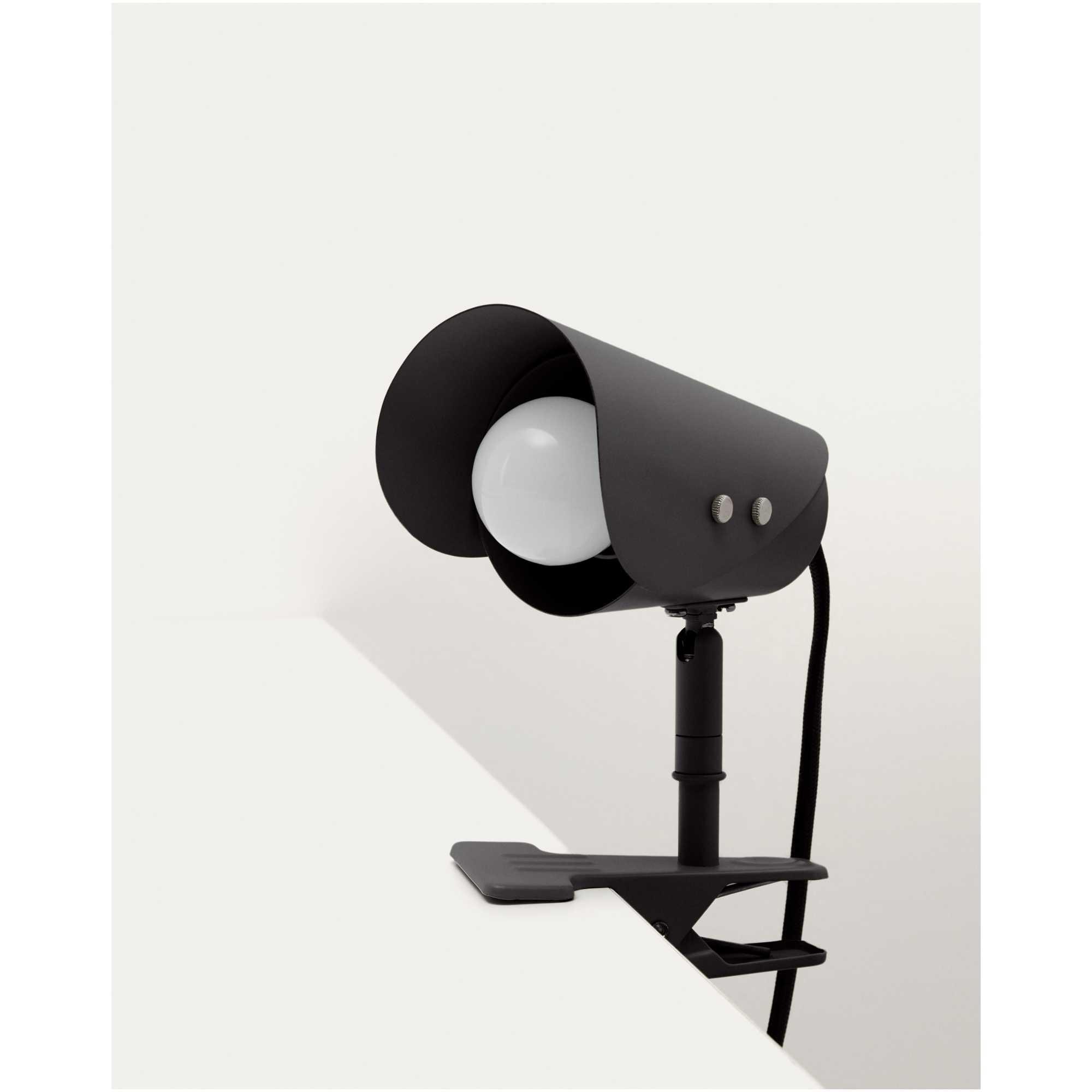 Kleine Klemmlampe Jula aus schwarzem Metall