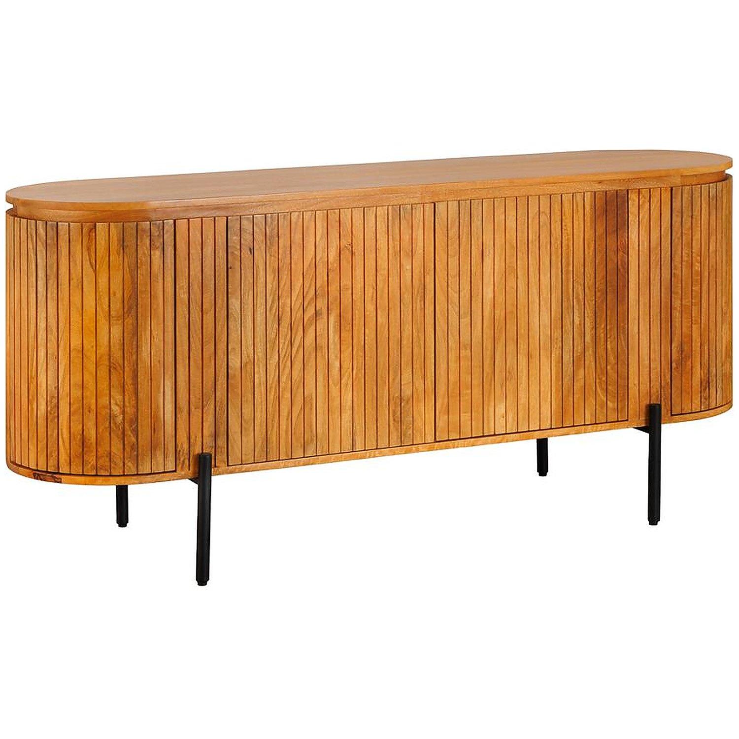 Sideboard abgerundet Cazeno Mangoholz natur 160