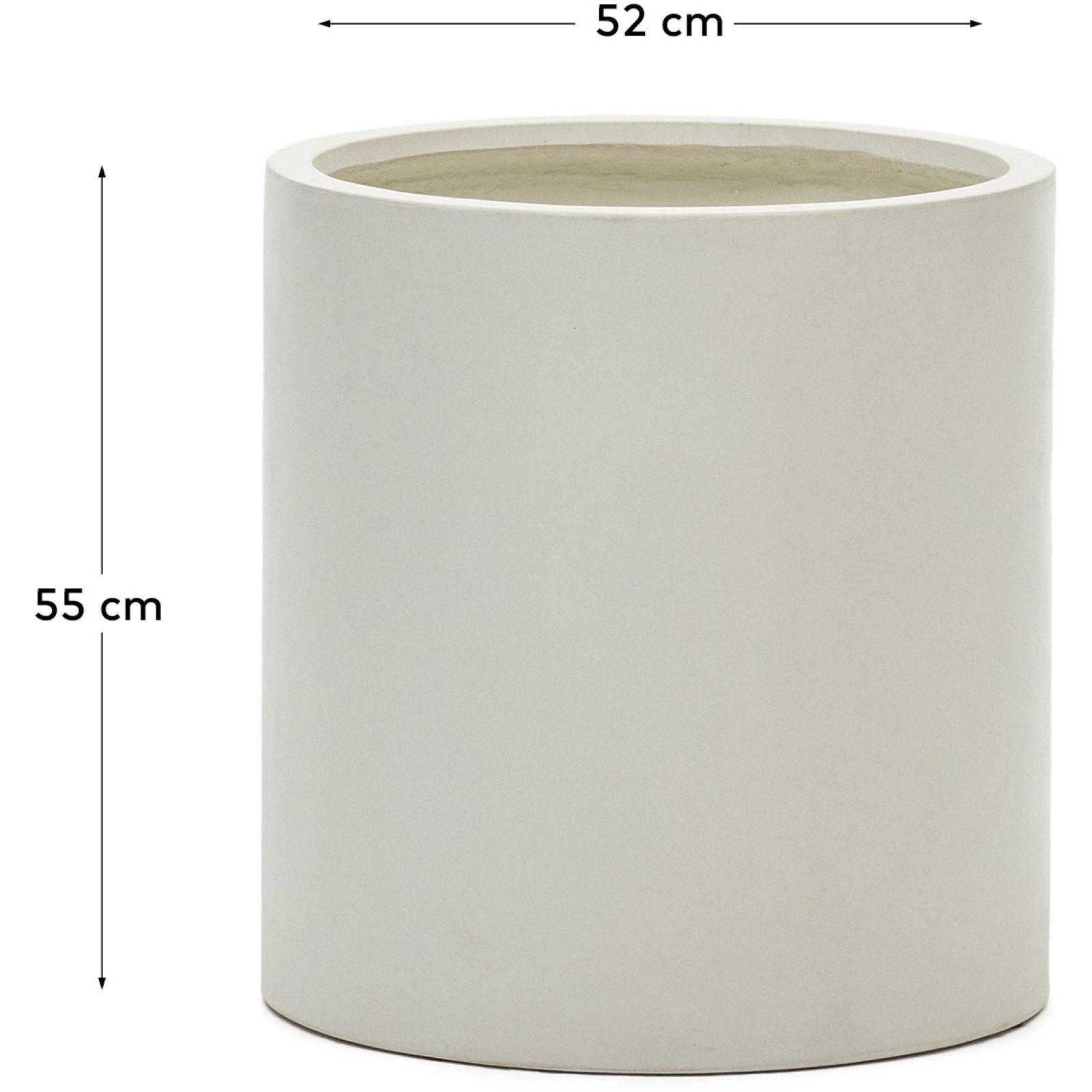 Blumentopf Aiguablava aus Zement in weiss matt 52x52