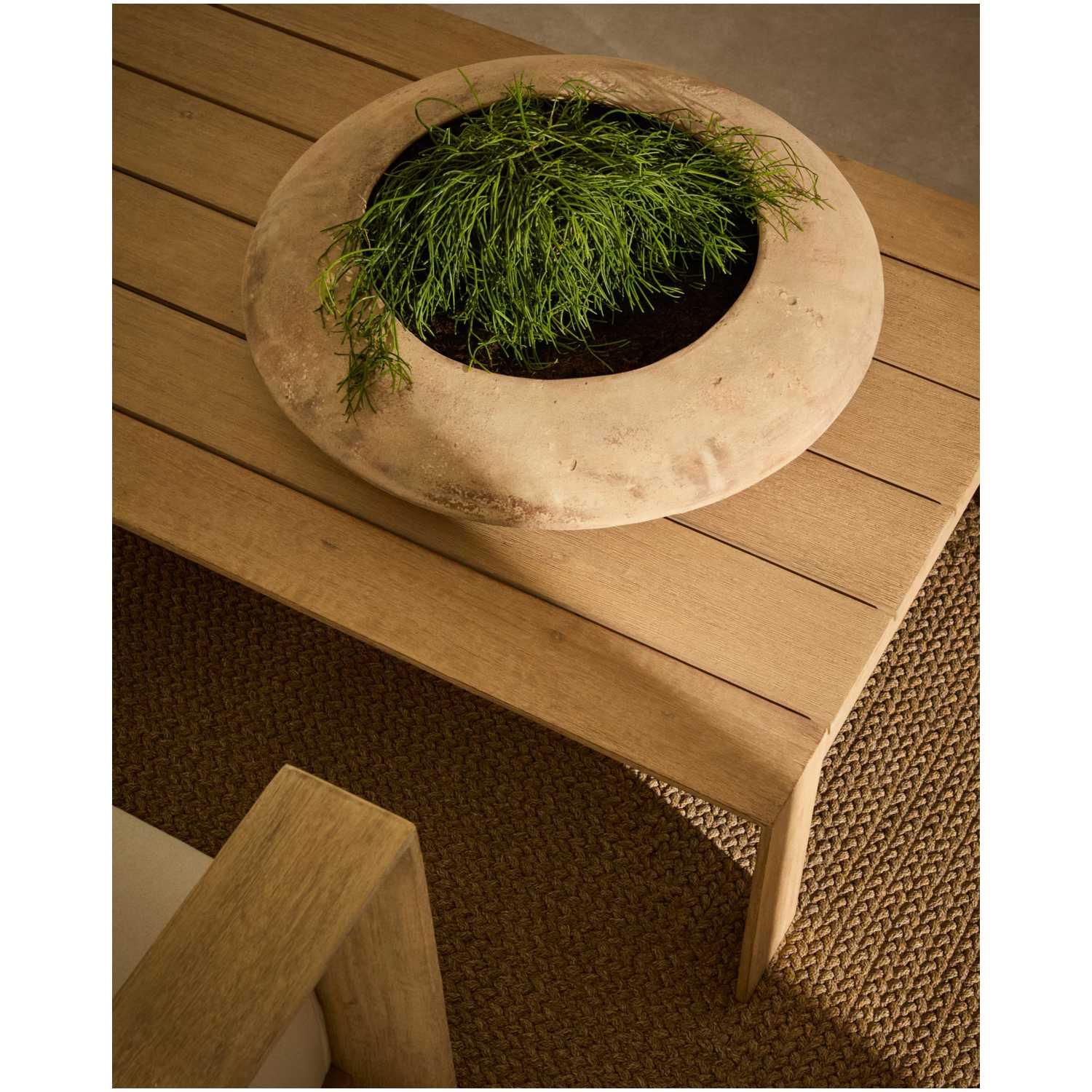 Blumentopf rund Rivor Terrakotta mit Finish in natürlichem Farbton 65x65