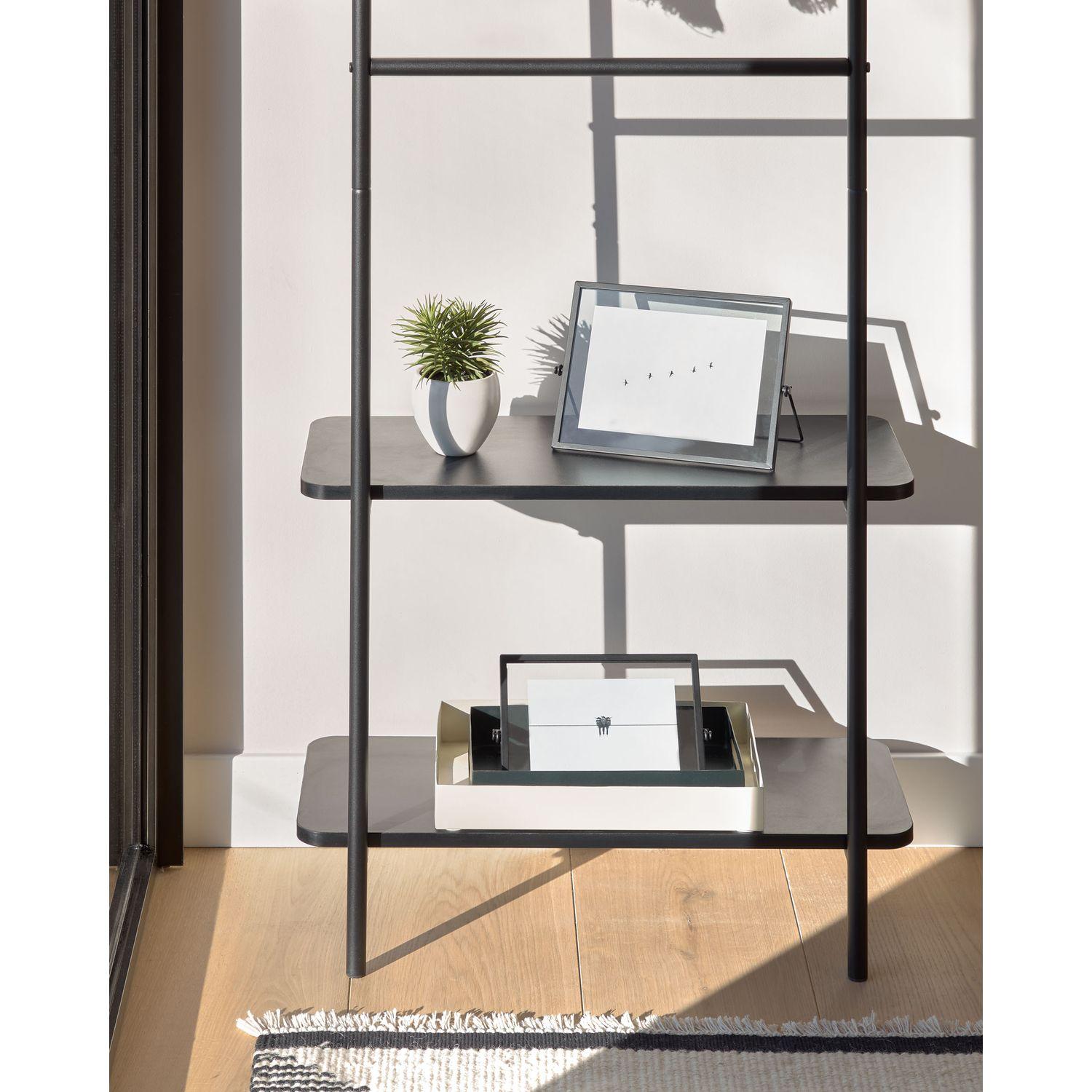 Wand-Kleiderständer Regal Gina Melaminplatte und Metallbeine 60x162