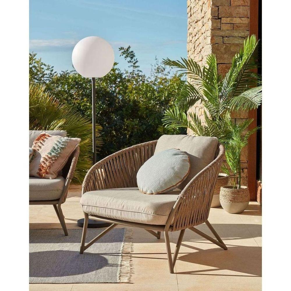 Gartensessel Branzie Aluminium Rope braun