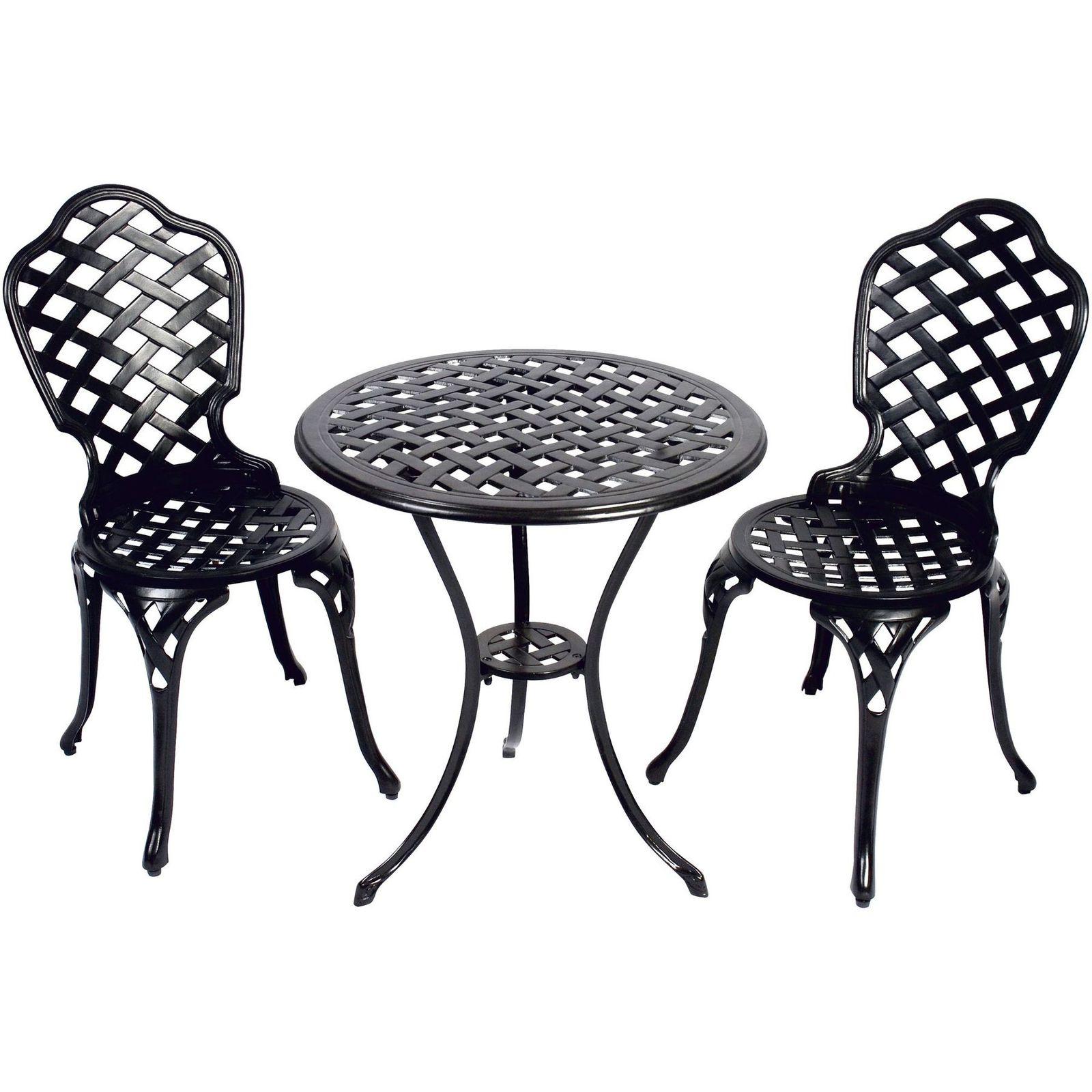 Garten Bistro-Set London Gusseisen (3-teilig)