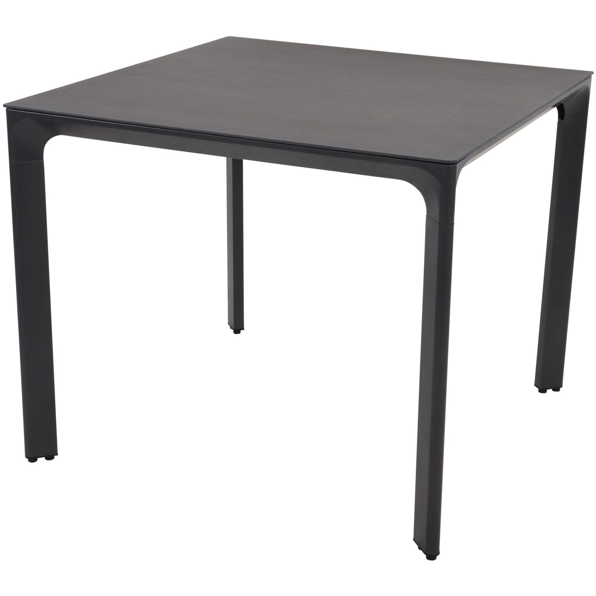 Gartentisch quadratisch Casa Glas Aluminium 90x90
