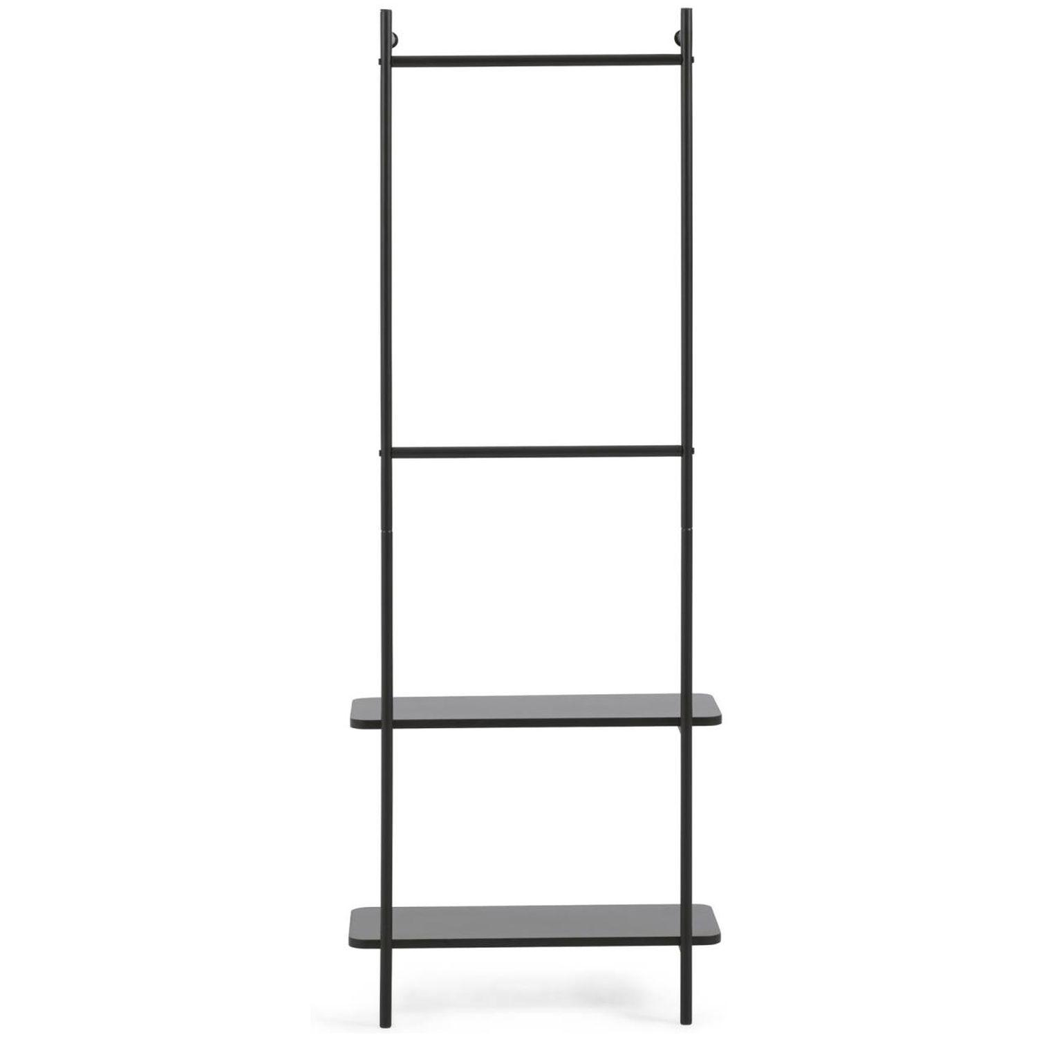 Wand-Kleiderständer Regal Gina Melaminplatte und Metallbeine 60x162
