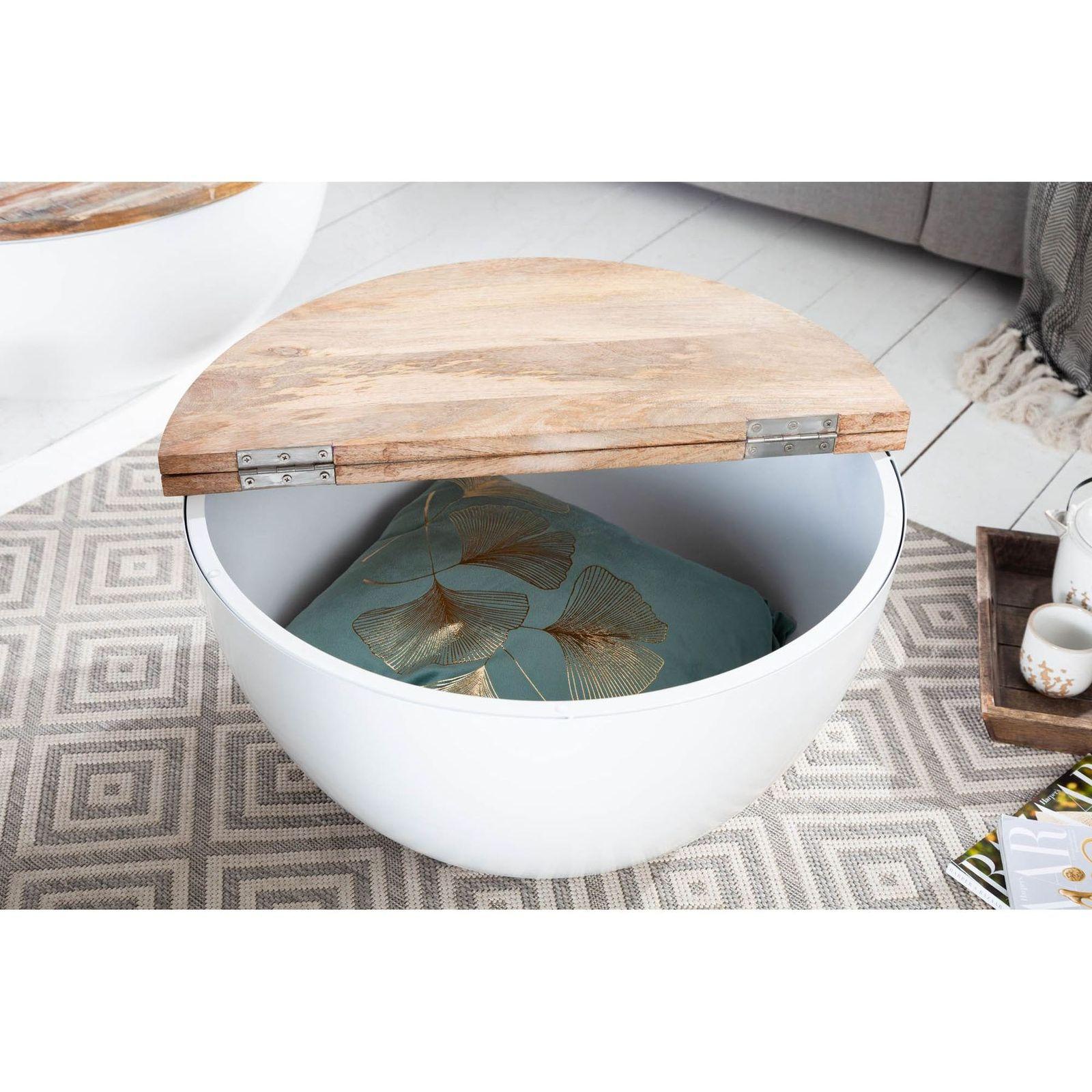 Couchtisch Loft Box weiss Mango 60x60