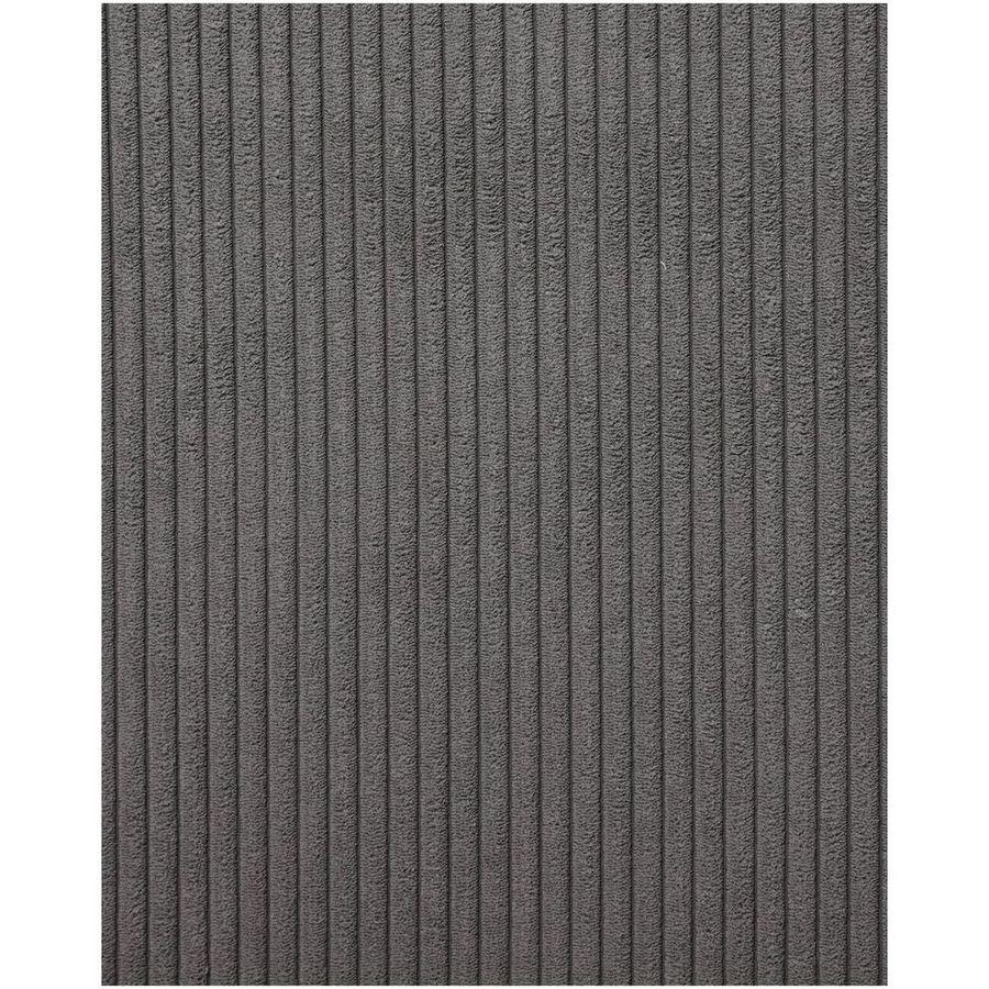 2-Sitzer-Ecksofa Blok mit dickem grauen Cord und Chaiselongue links 240x174 FSC Mix Credit