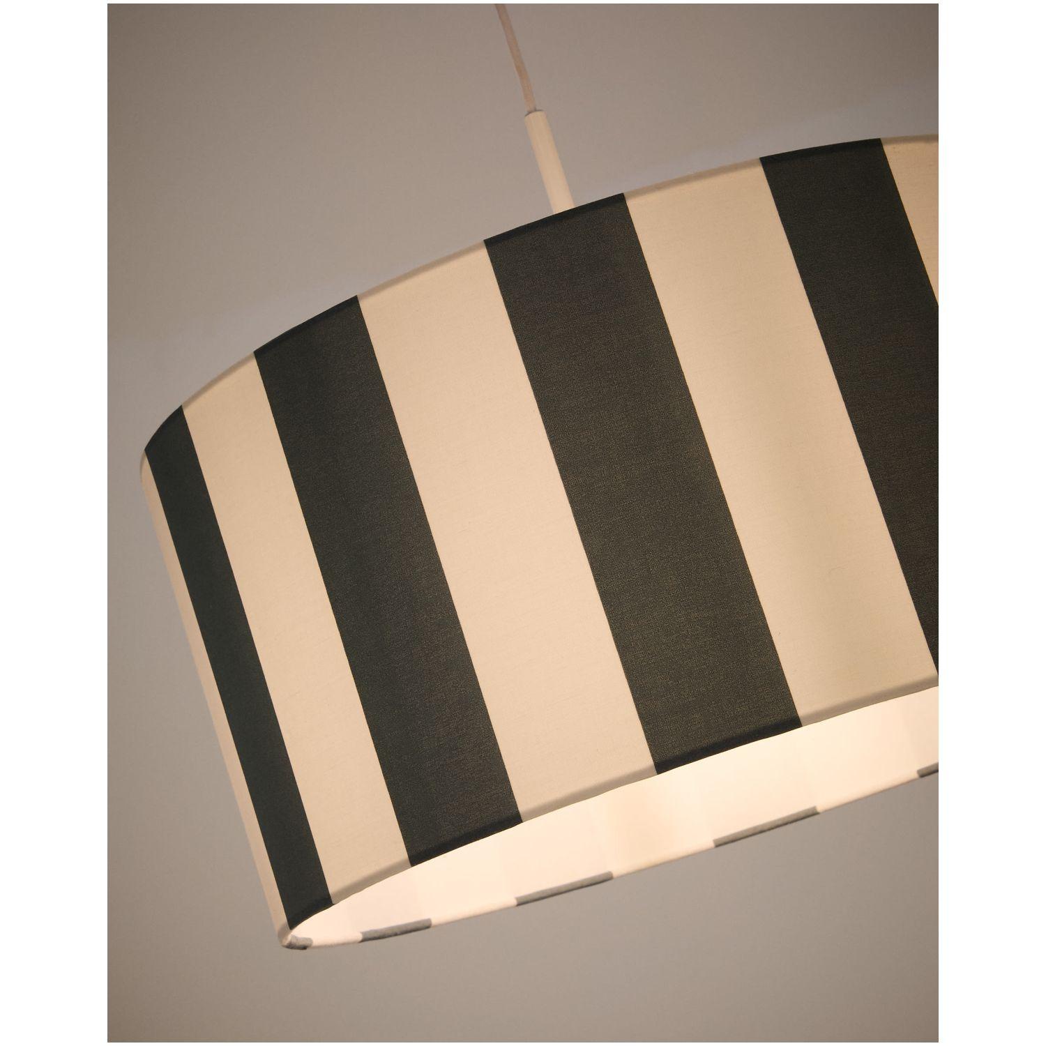 Lampenschirm Ciral mit blauen und weissen Streifen 40x40