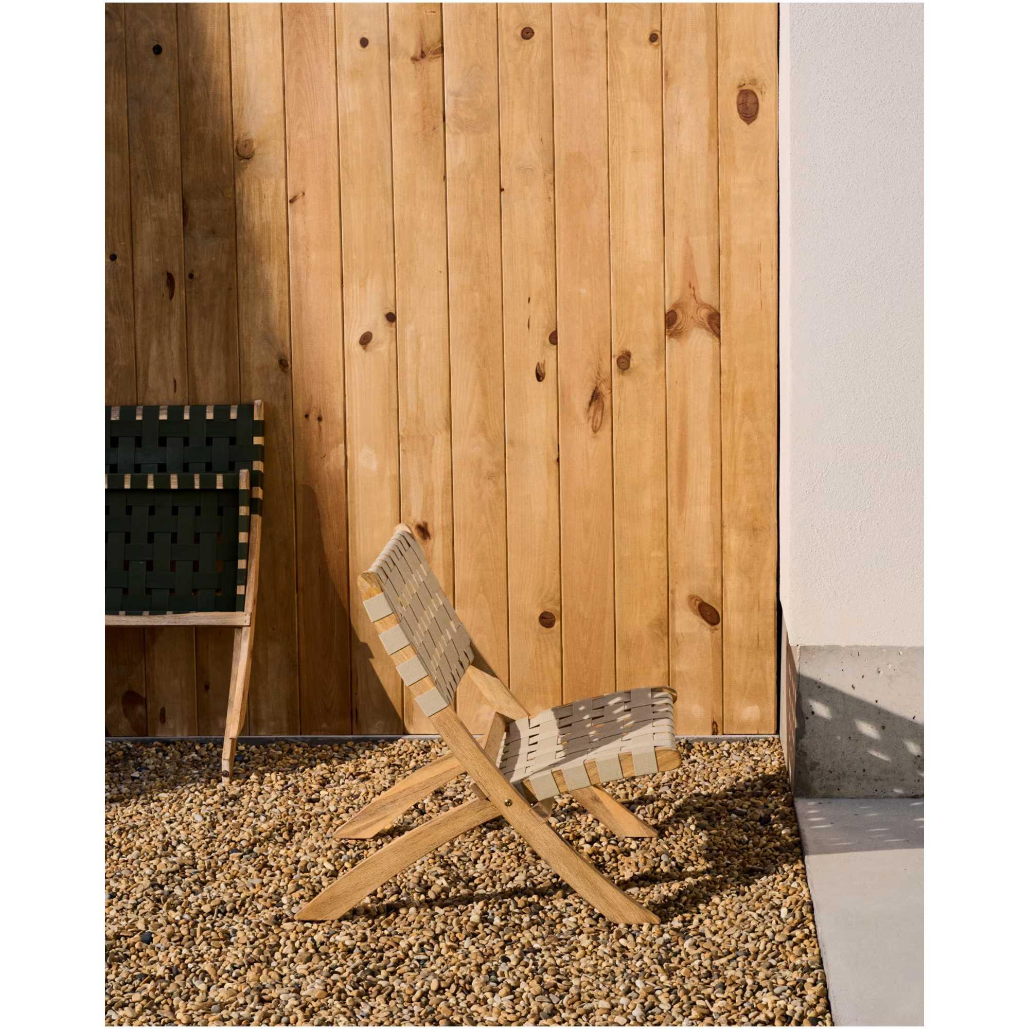 Gartensessel Klappstuhl Klappsessel Chabeli Akazienholz FSC Seil creme