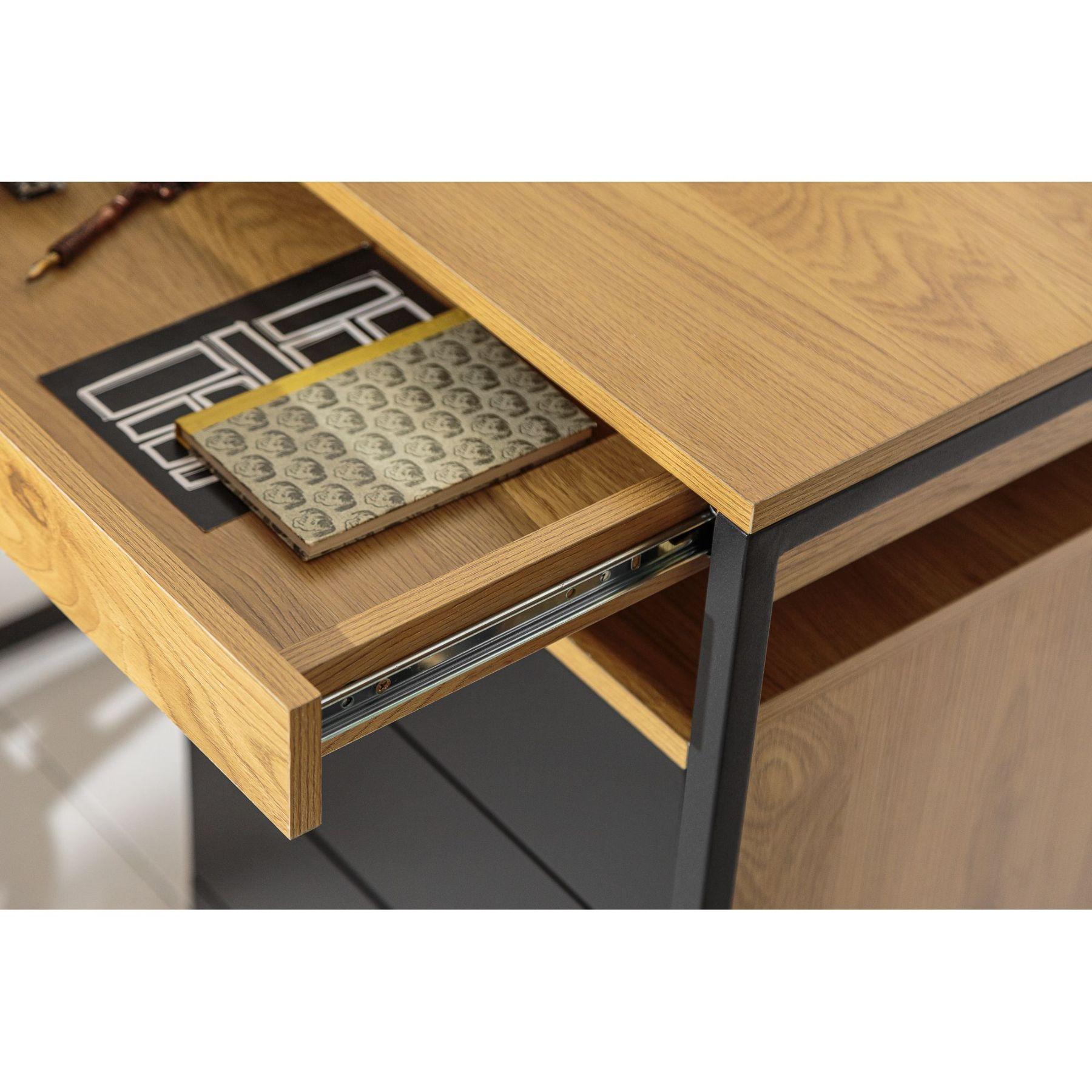 Eck-Schreibtisch Basic Eiche-Optik