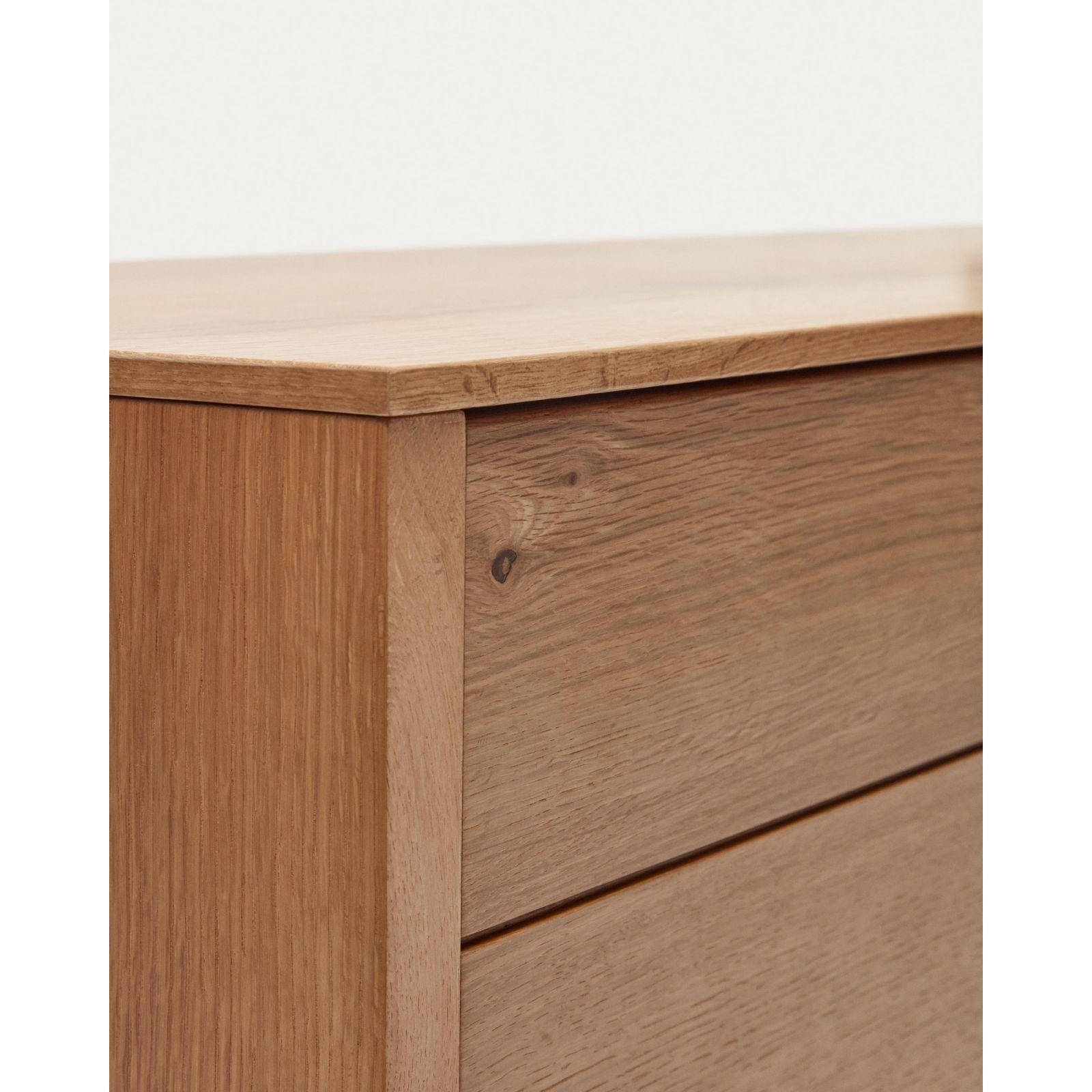 Alguema Sideboard 4 Türen mit Eichenfurnier und natürlichem Finish 200 x 74 cm
