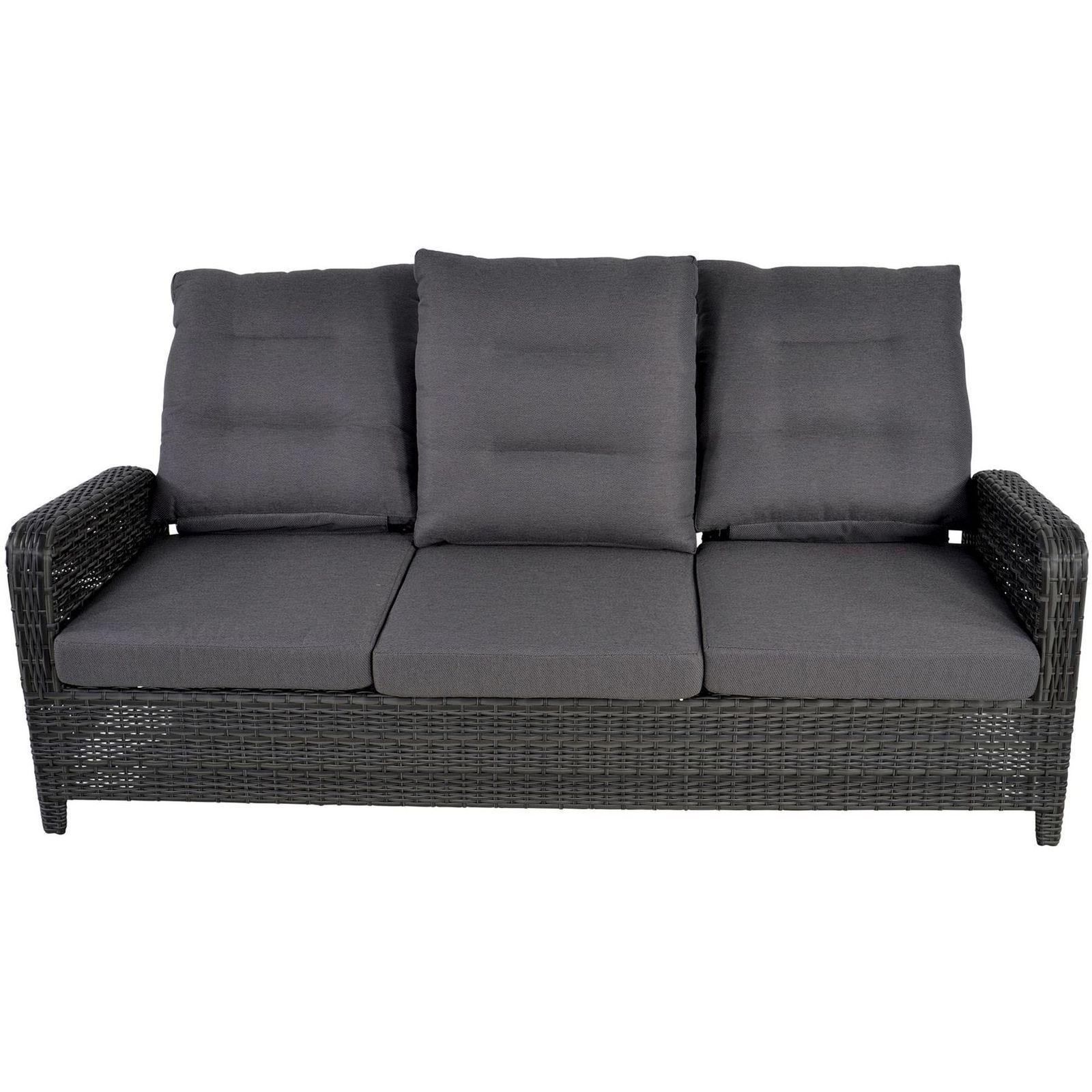 Garten Loungesofa verstellbar Poly Rattan Nino 197 (mit Funktion)