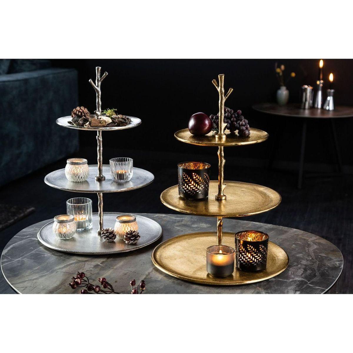 Etagere Äste Metall gold 48cm