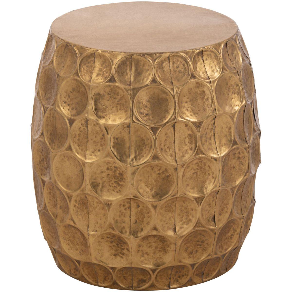 Metallhocker Beistelltisch Bazzar Round Metall gold 39x39