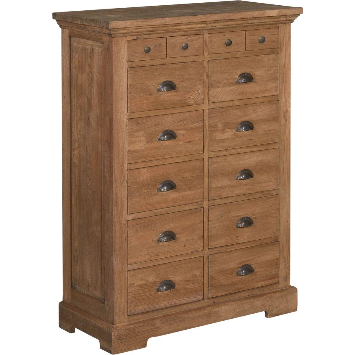 Hochkommode Provence 88x120 Teakholz