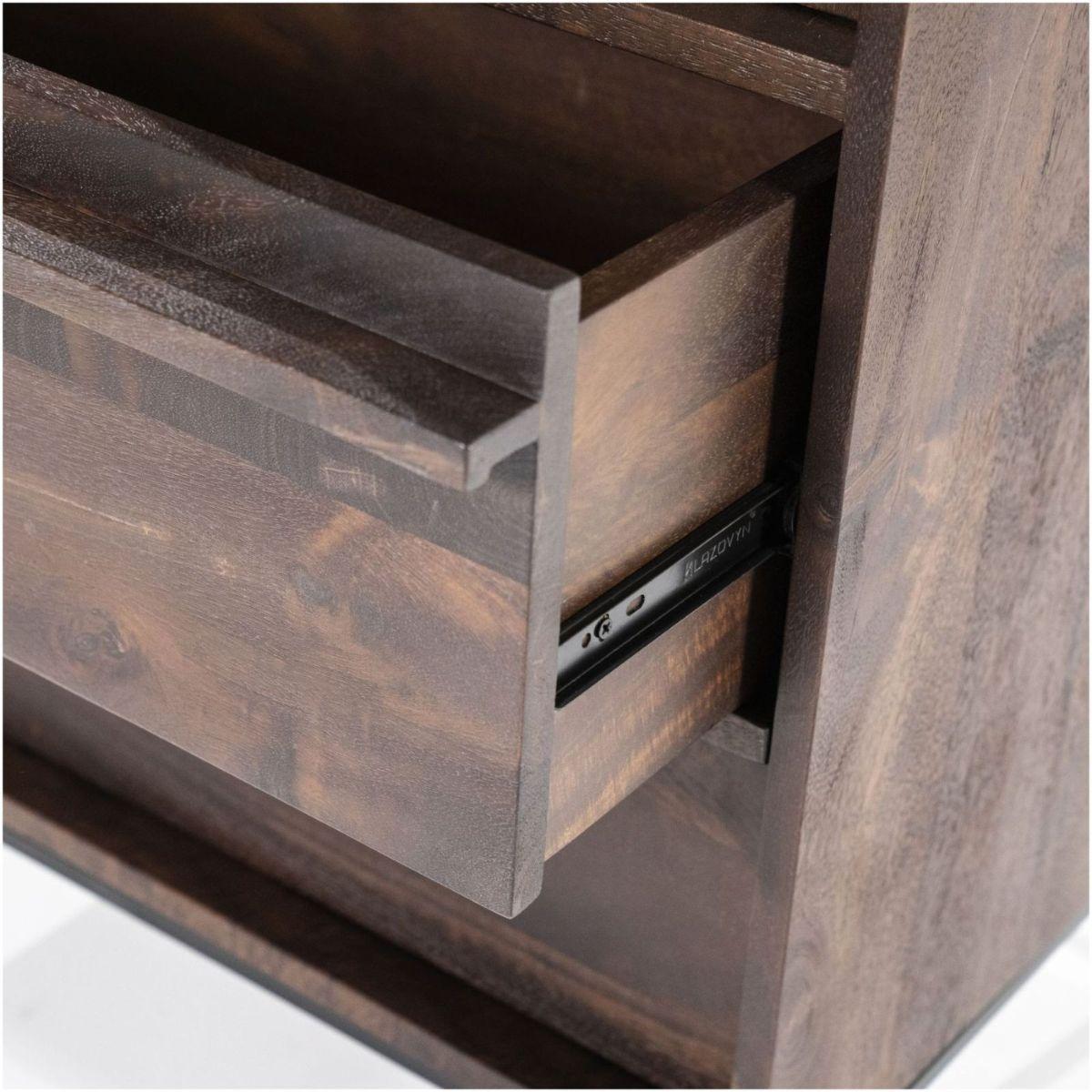 Holzschrank Giulia Mangoholz braun 60x180
