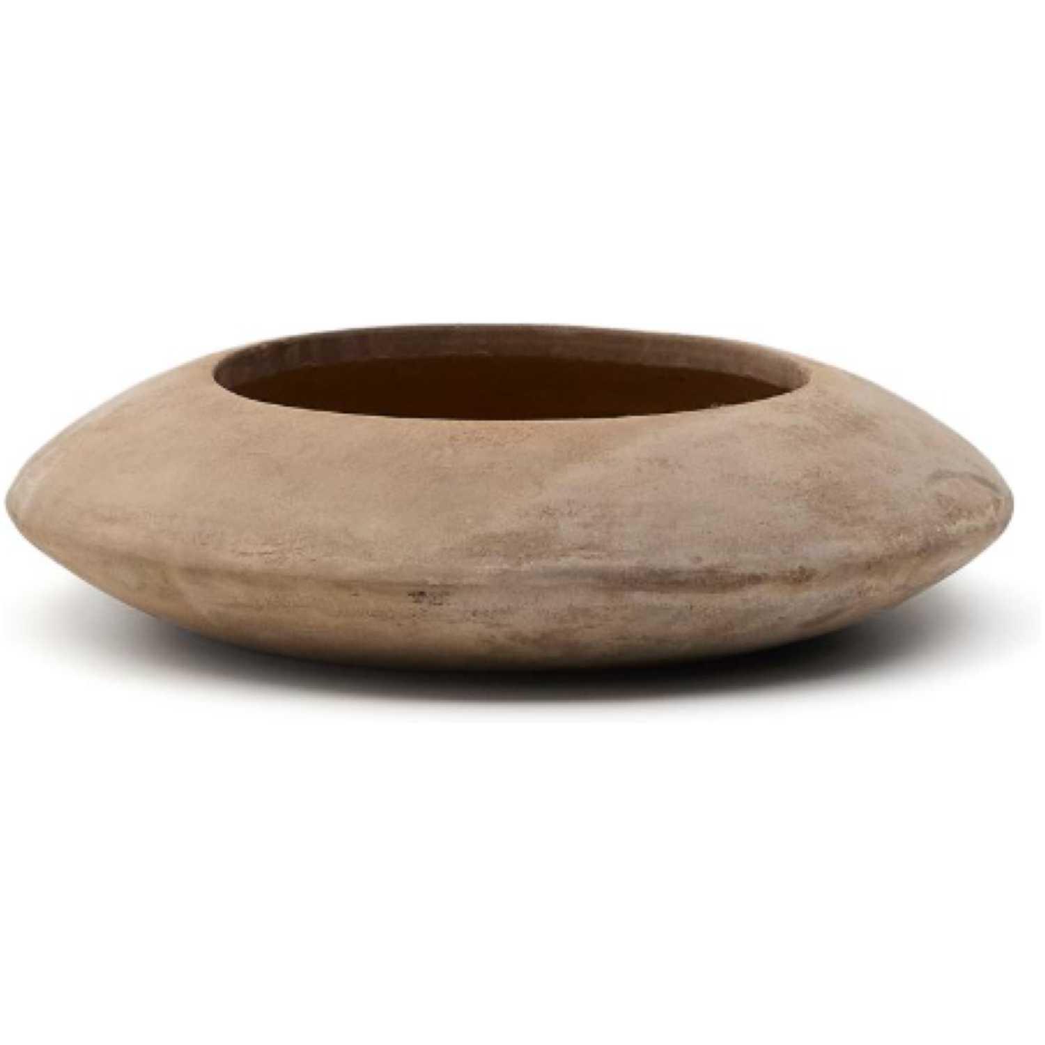 Blumentopf rund Rivor Terrakotta mit Finish in natürlichem Farbton 65x65