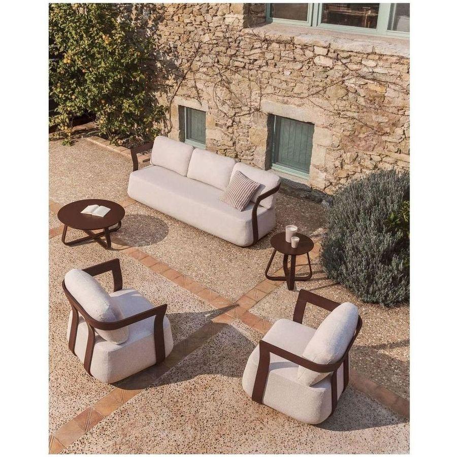 Gartensofa 3-Sitzer Tamaris Aluminium in Braun 217