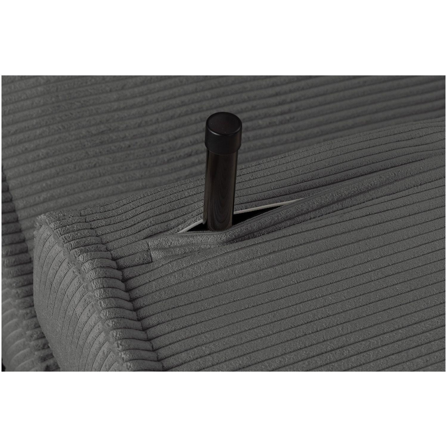Bettsofa Copenhagen Cord Stoff grau 140