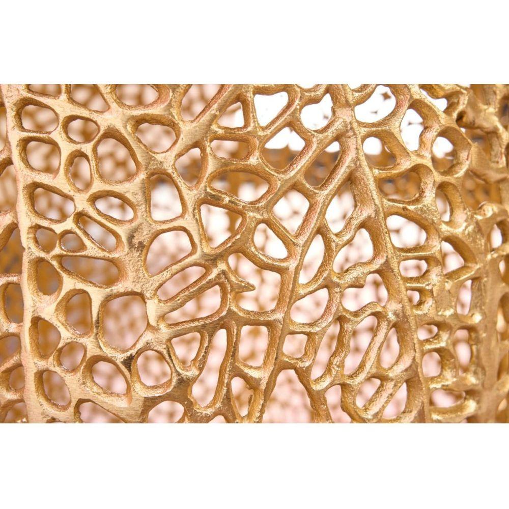 Beistelltisch Abstract Metall gold Akazienholz (2er-Set)
