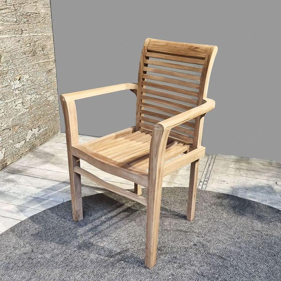 Garten Armlehnstuhl aus Teakholz Bara
