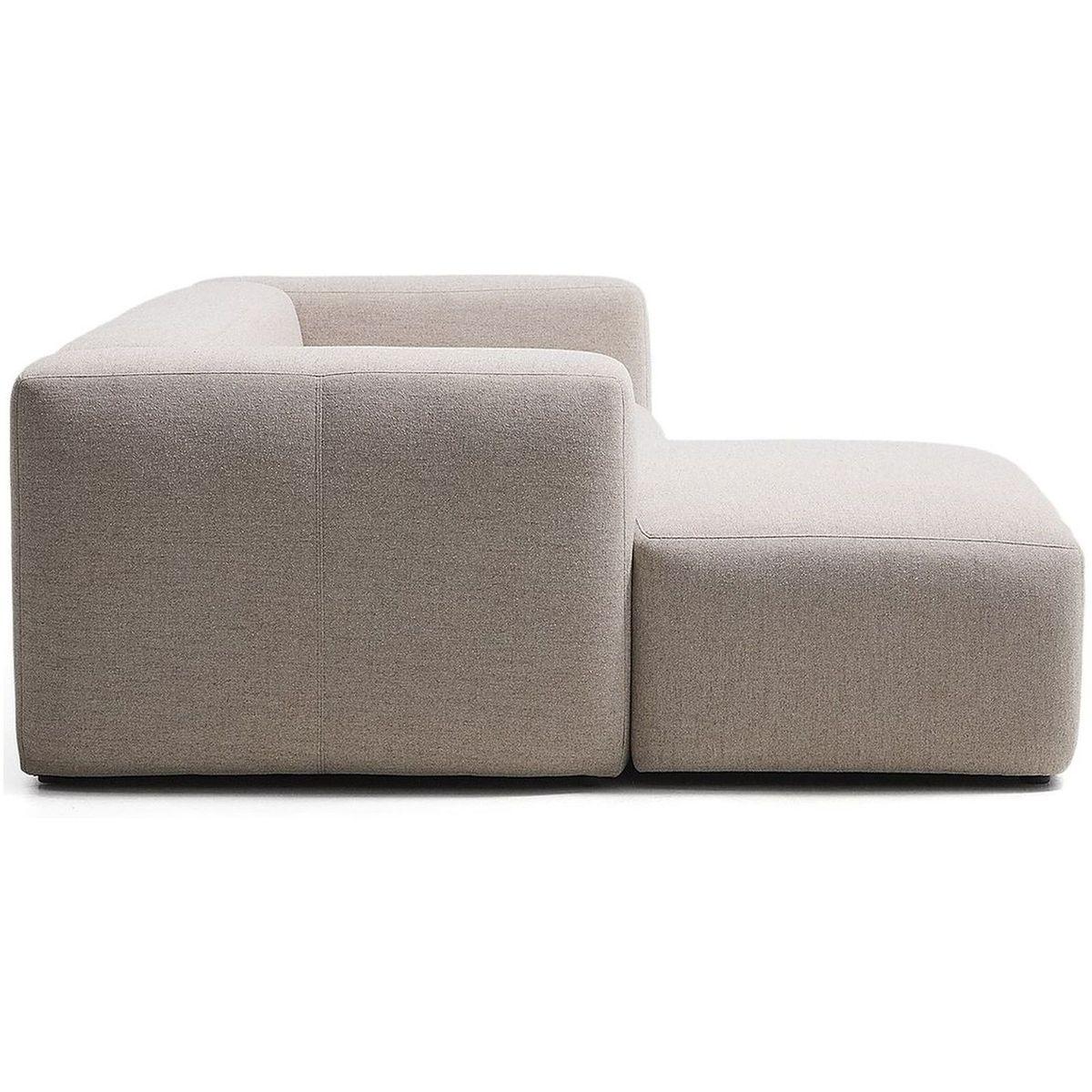 2-Sitzer-Sofa Blok mit Chaiselongue links in beiger Chenille 240 cm FSC Mix Credit