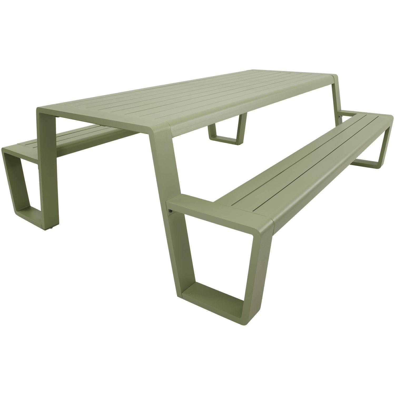 Garten Picknick Tischset Essgruppe Aluminium grün
