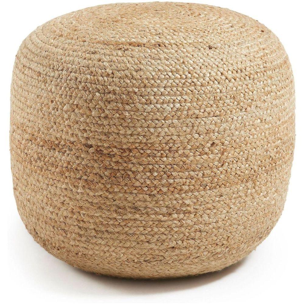 Pouf Hocker Doc rund natur 50x50