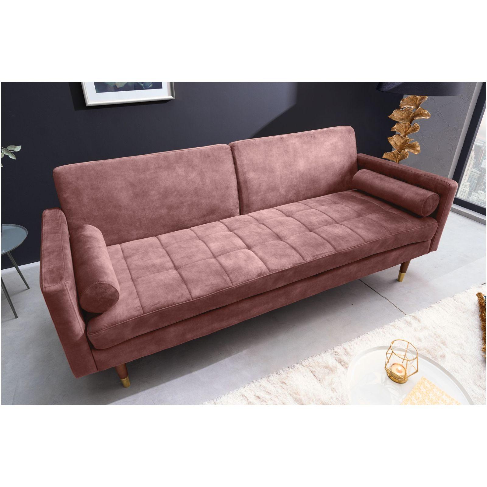 Bettsofa Cona Velours altrosa 195