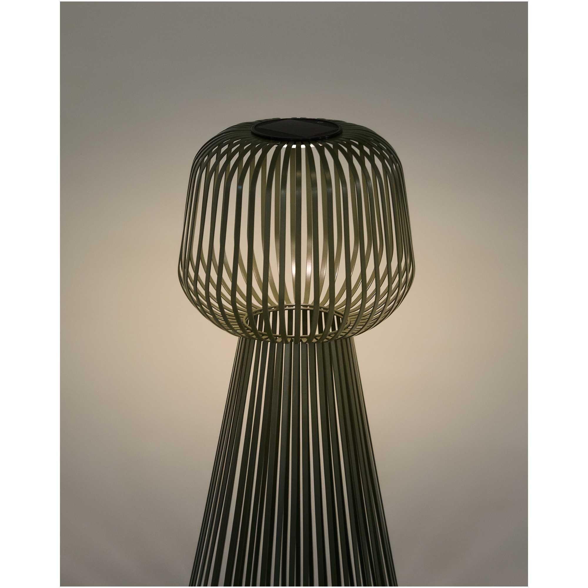 Solar-Stehlampe Reiba aus grünem Metall