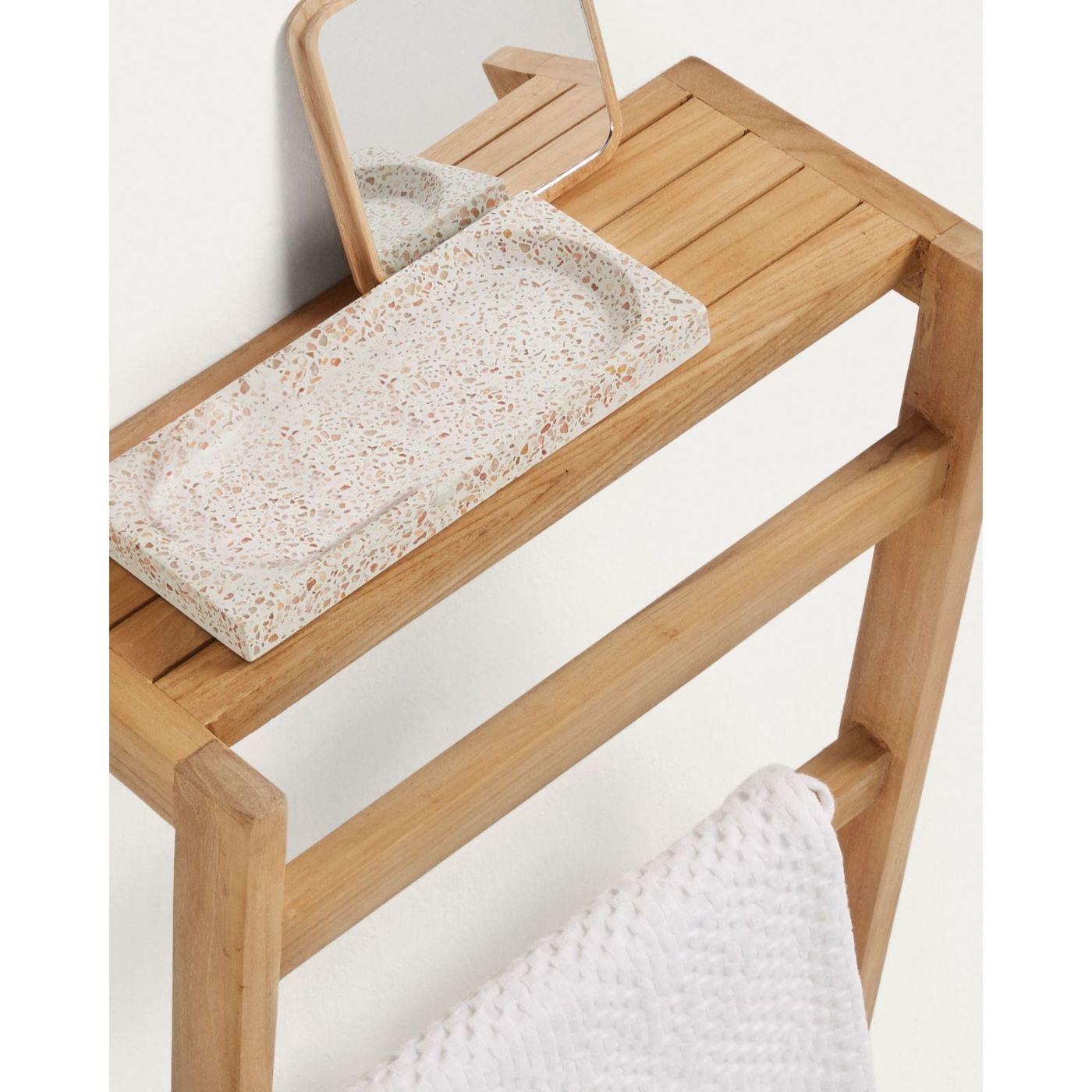 Handtuchhalter Wand Kuveni Teakholz natur 40x63