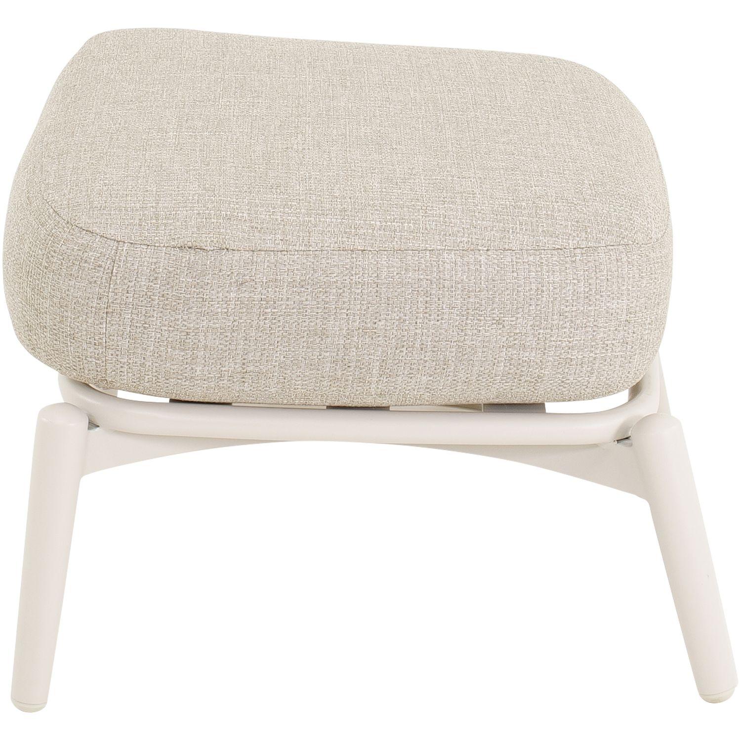 Gartenhocker Paris Aluminium Seil beige 64x56